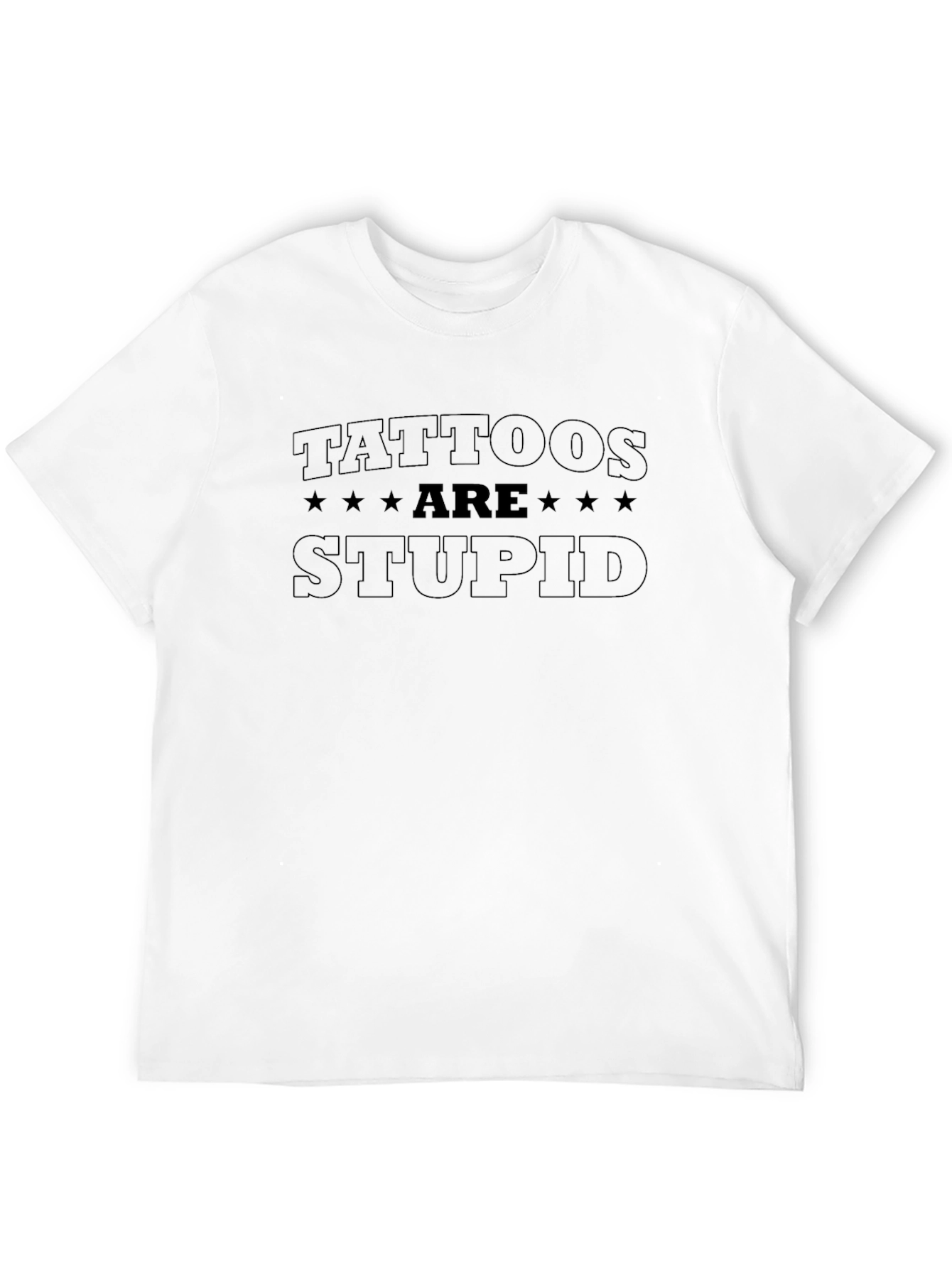 Tattoos Are Stupid Black Crewneck T-Shirt
