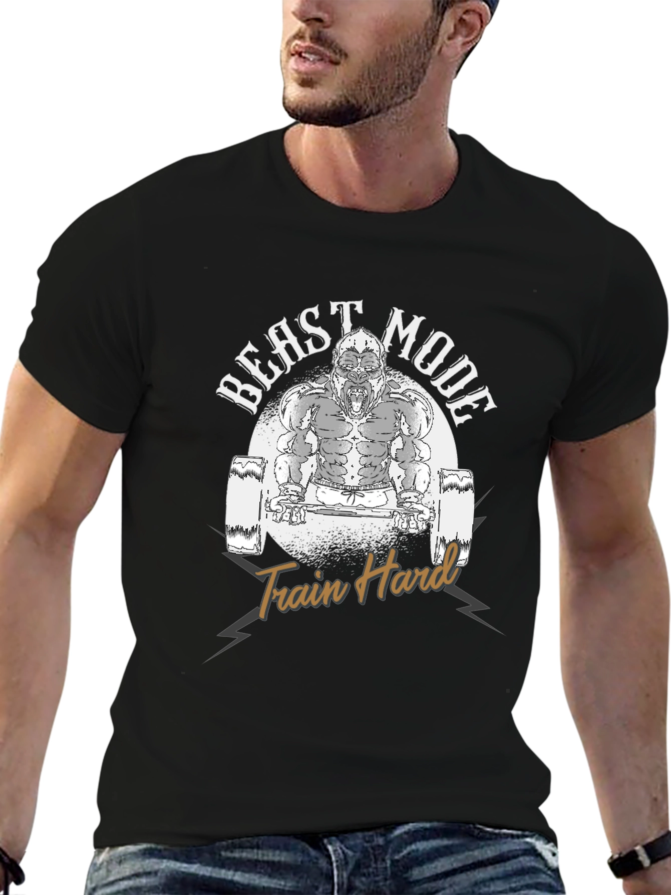 Beast Mode Gorilla Graphic T-Shirt
