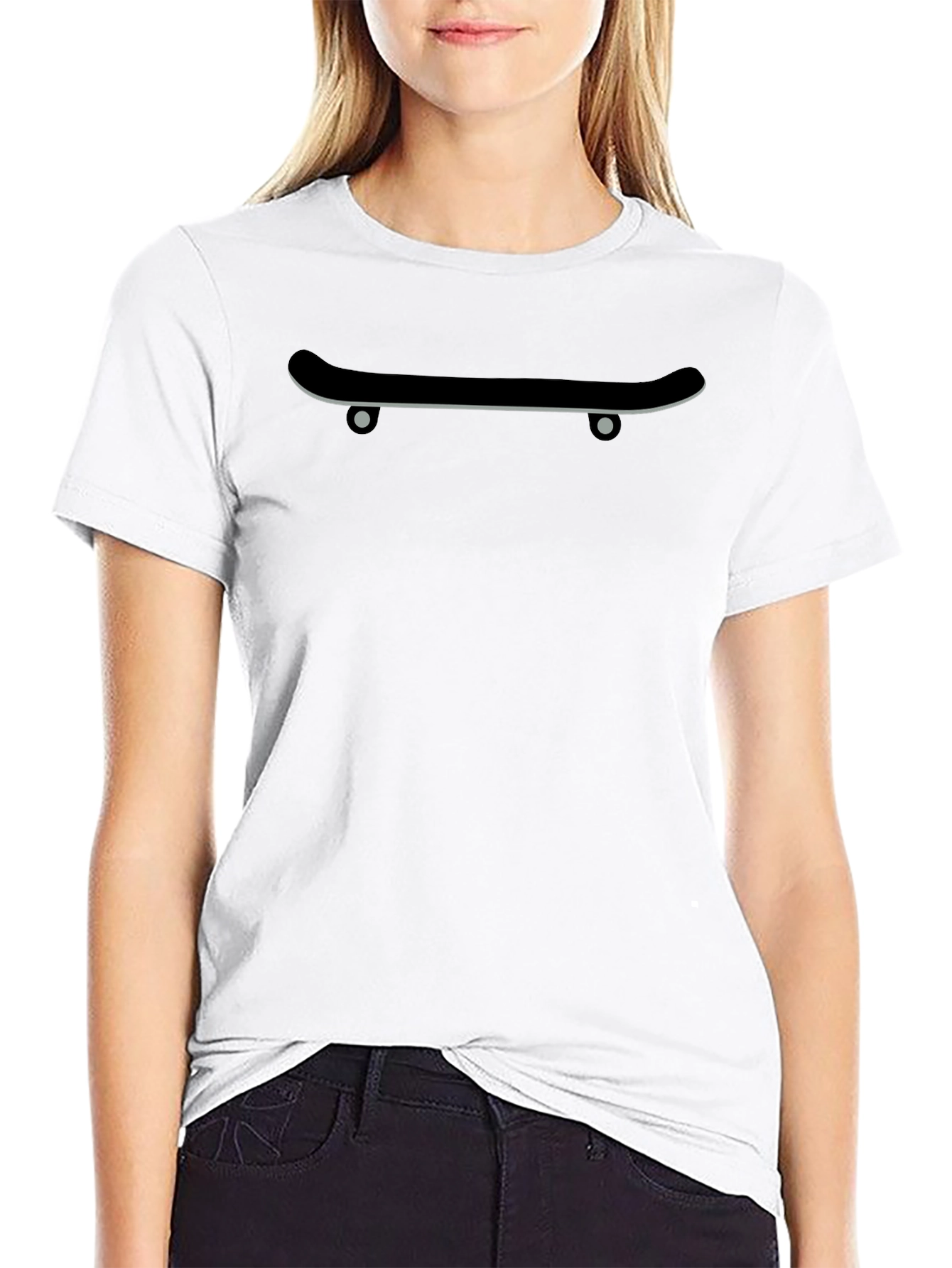 Cool Skateboard Graphic Tee - Black Cotton