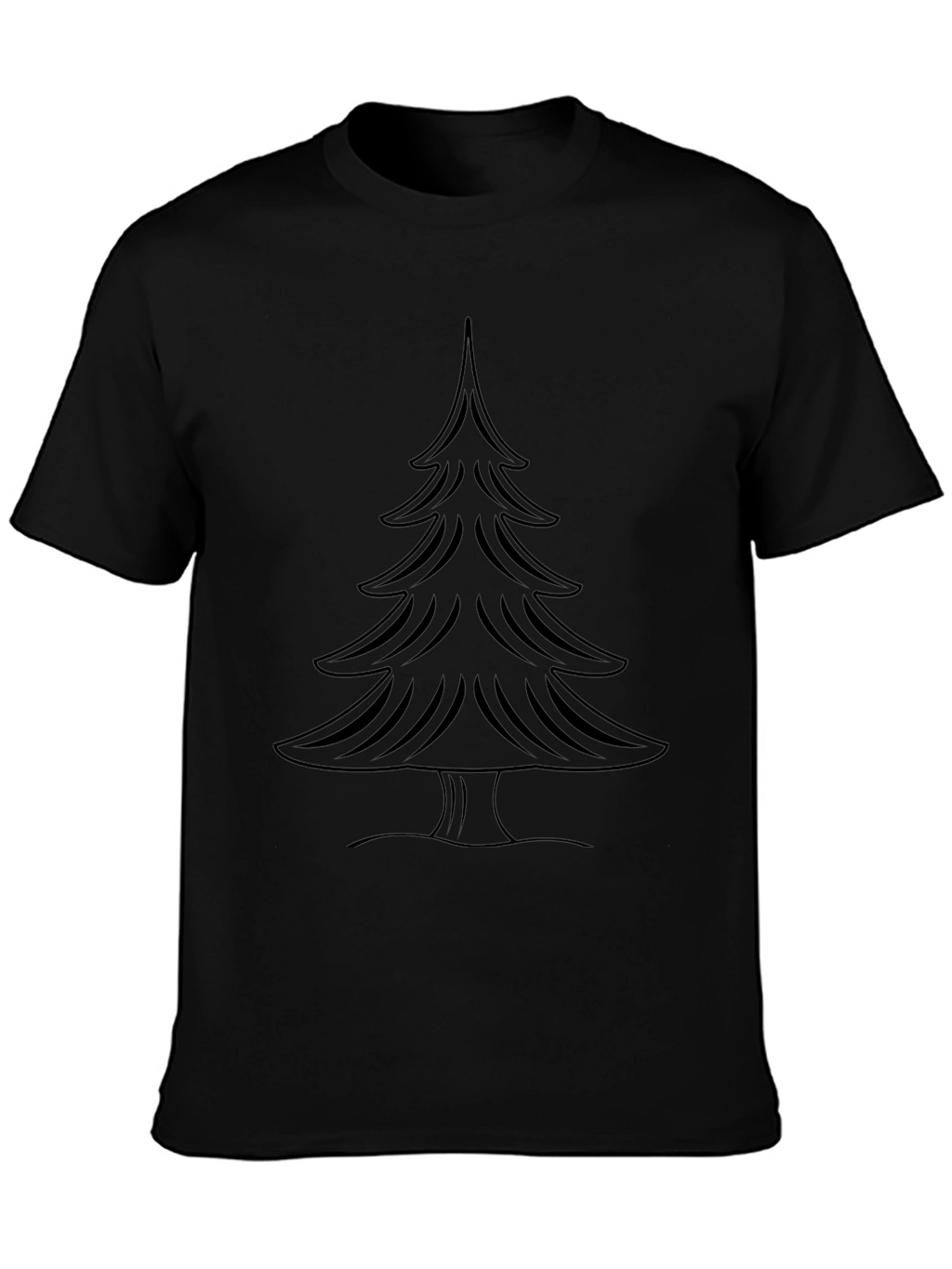 Black Christmas Tree Graphic Tee