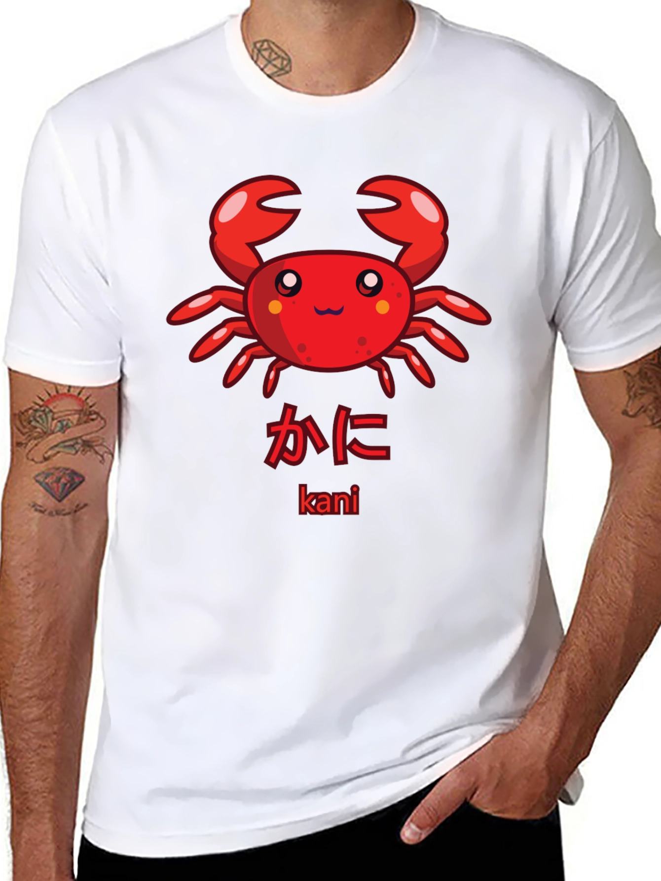 Cute Kawaii Crab Graphic T-Shirt - Kani