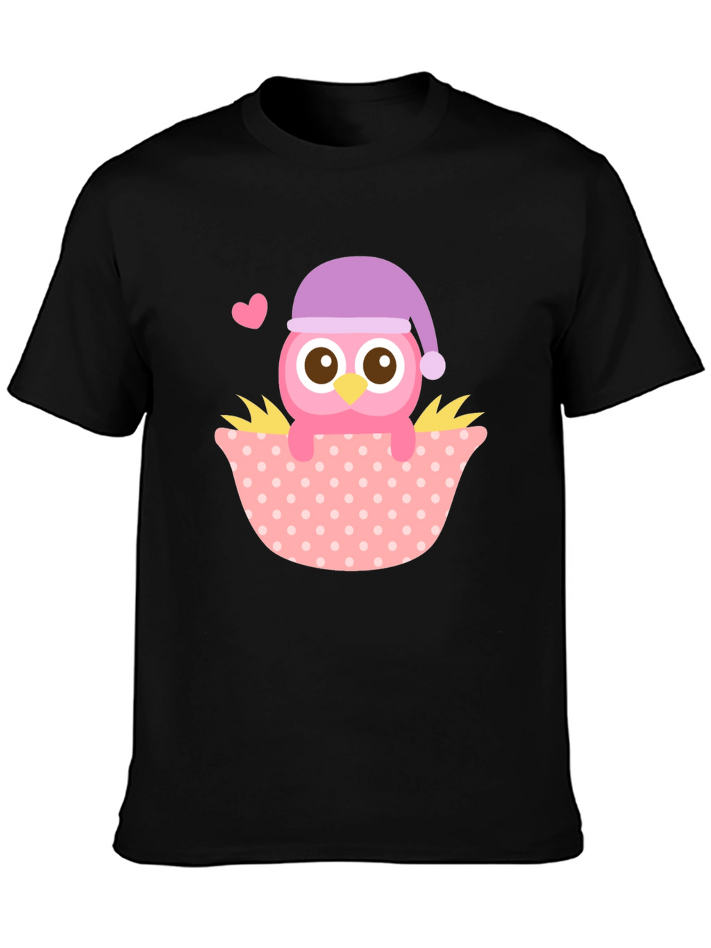Cute Owl T-Shirt - Whimsical Sleepy Bird Design