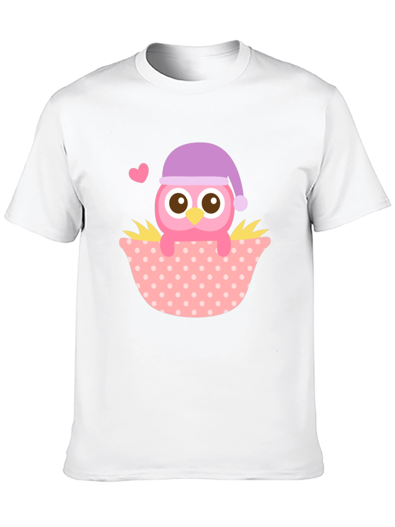 Cute Owl T-Shirt - Whimsical Sleepy Bird Design