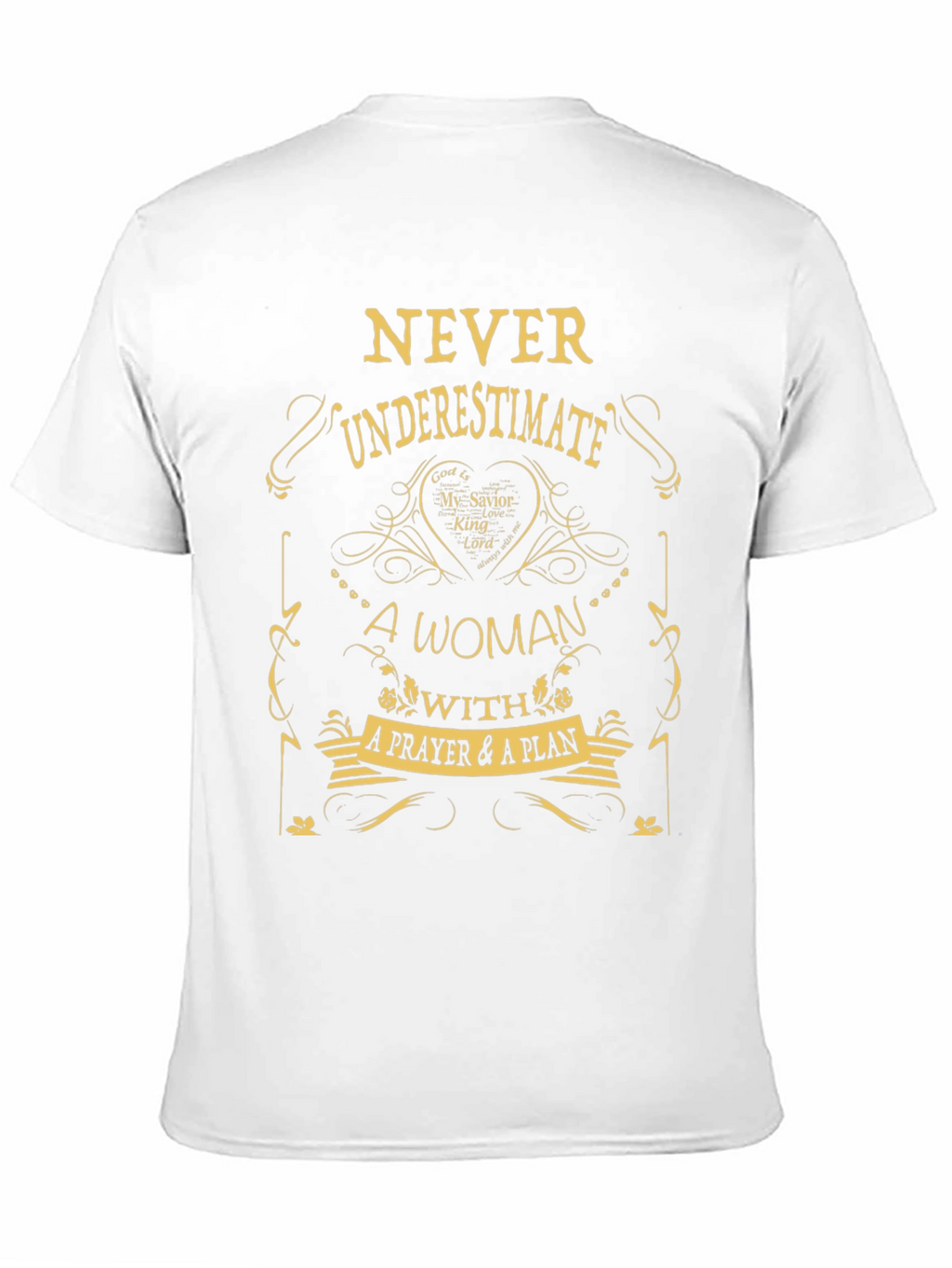 Never Underestimate Woman Prayer Plan T-Shirt