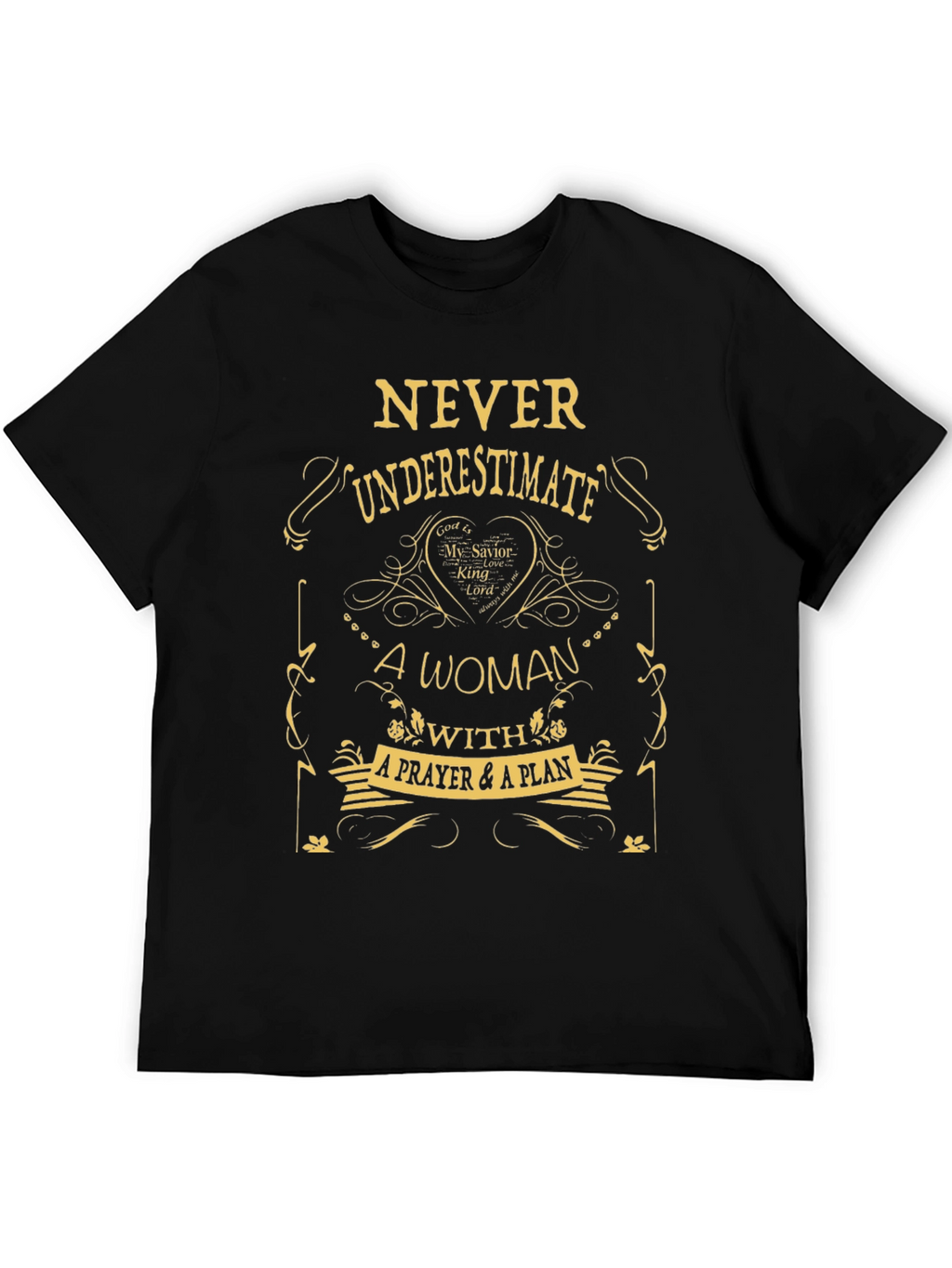 Never Underestimate Woman Prayer Plan T-Shirt