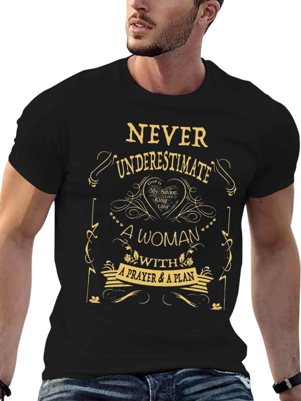 Never Underestimate Woman Prayer Plan T-Shirt