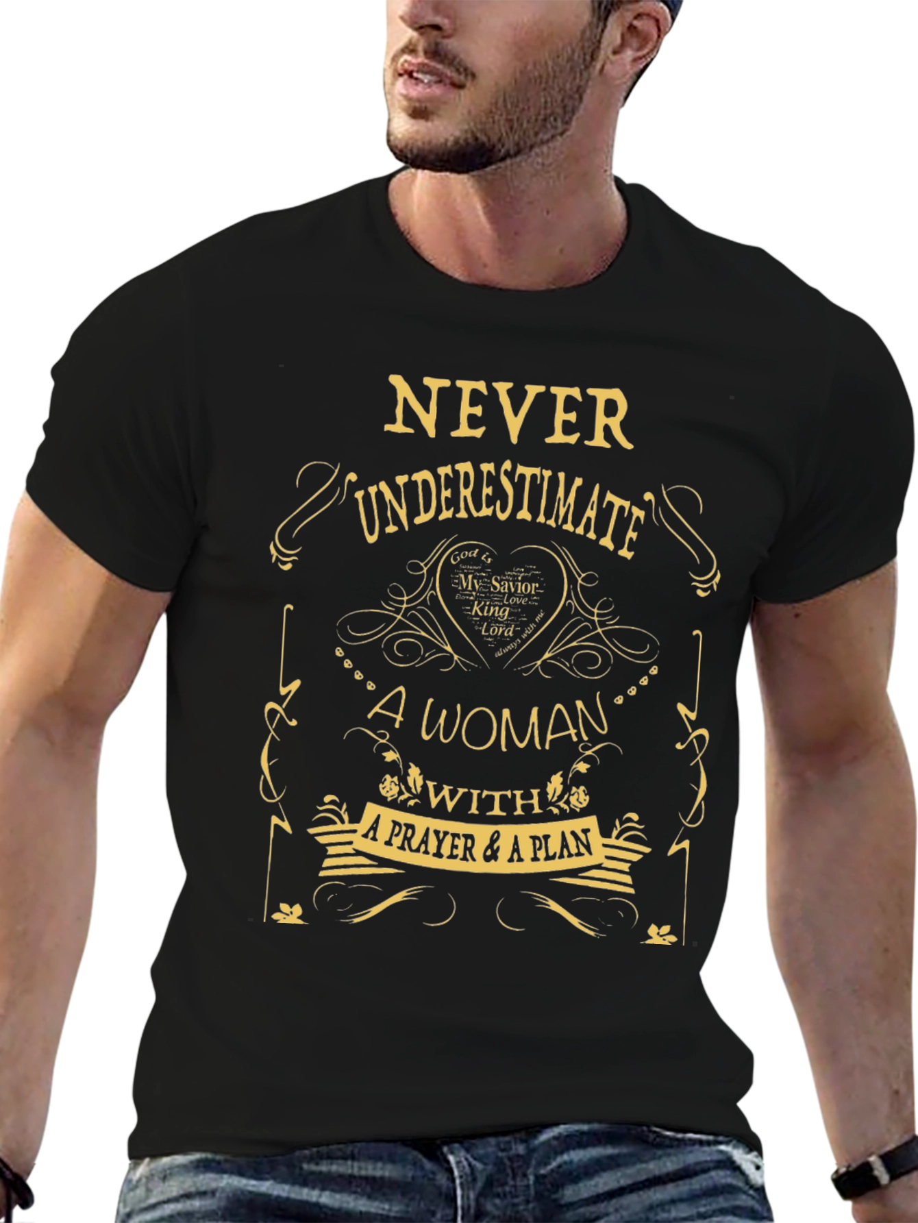 Never Underestimate Woman Prayer Plan T-Shirt