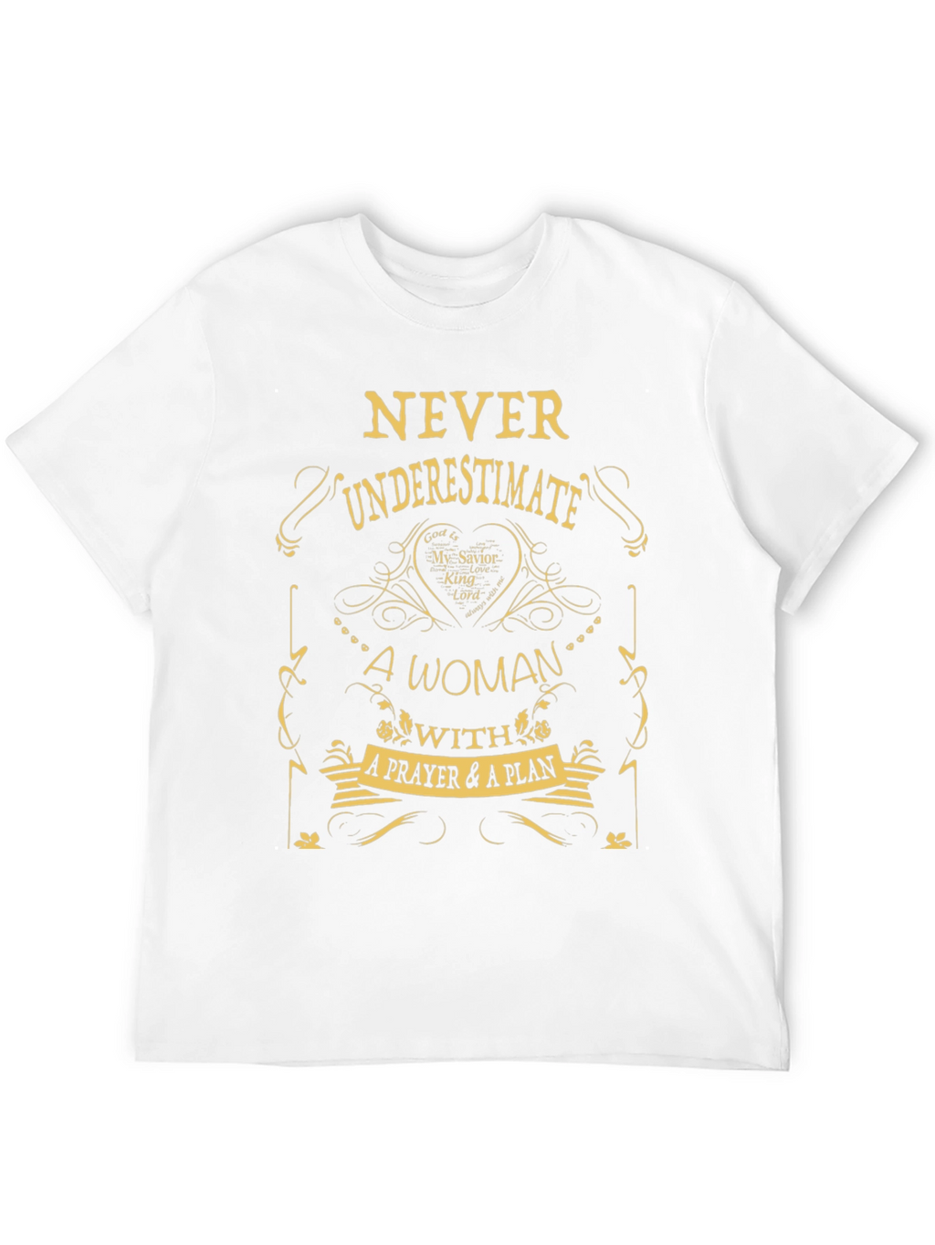 Never Underestimate Woman Prayer Plan T-Shirt