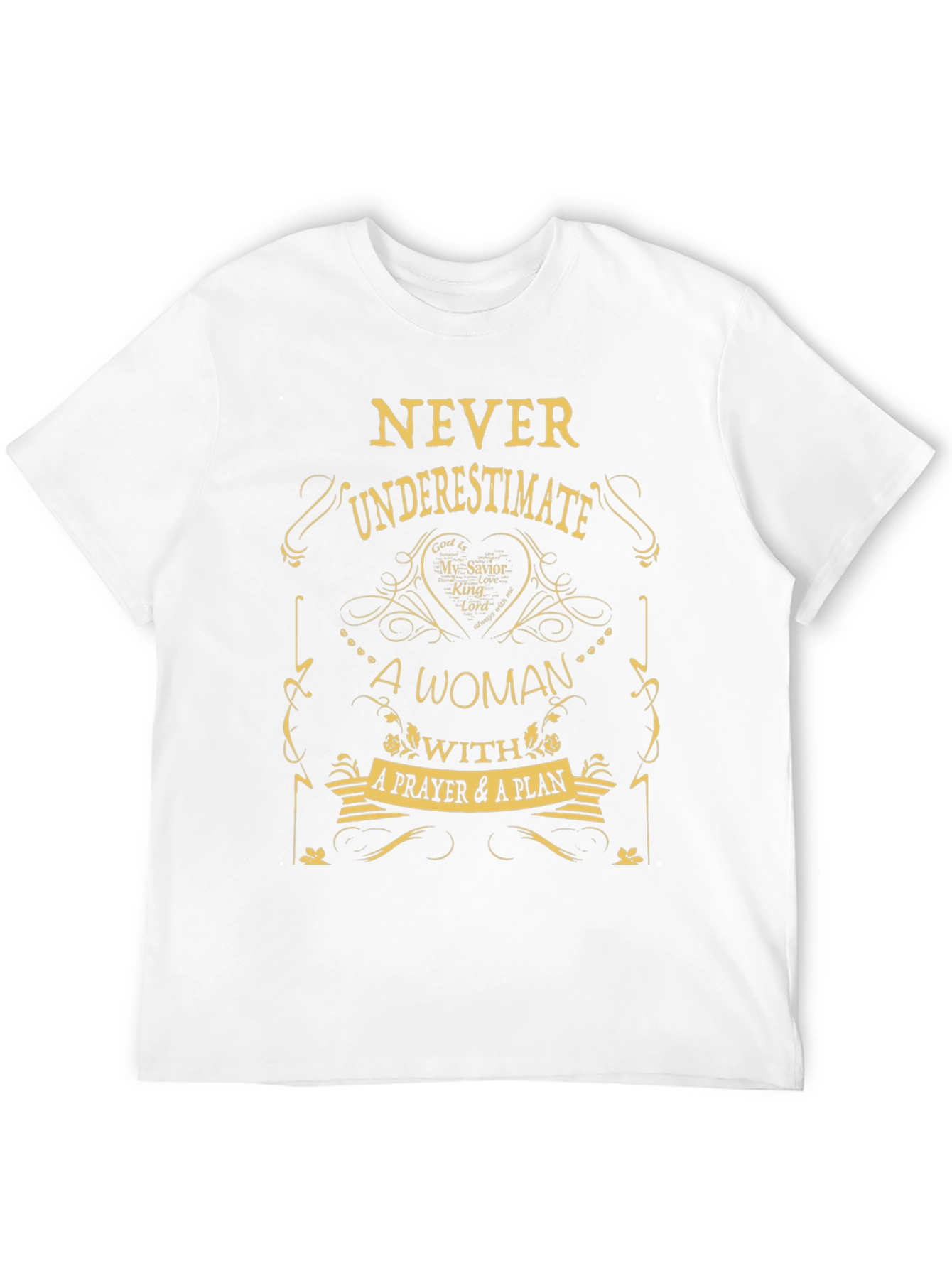 Never Underestimate Woman Prayer Plan T-Shirt