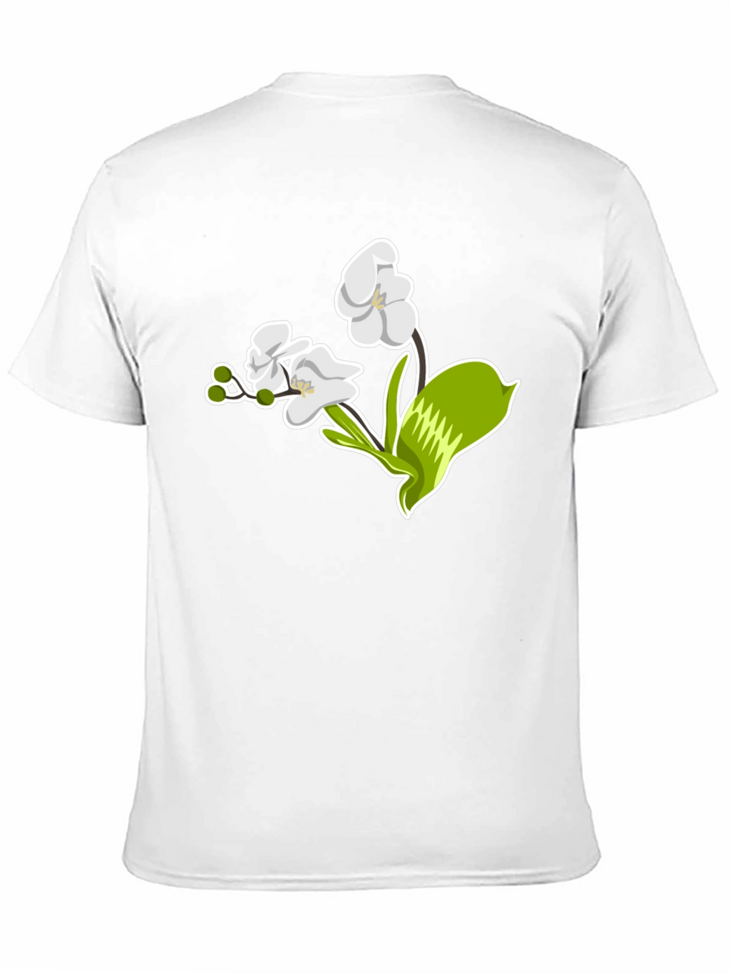 Floral Graphic T-Shirt - Elegant Orchid Design