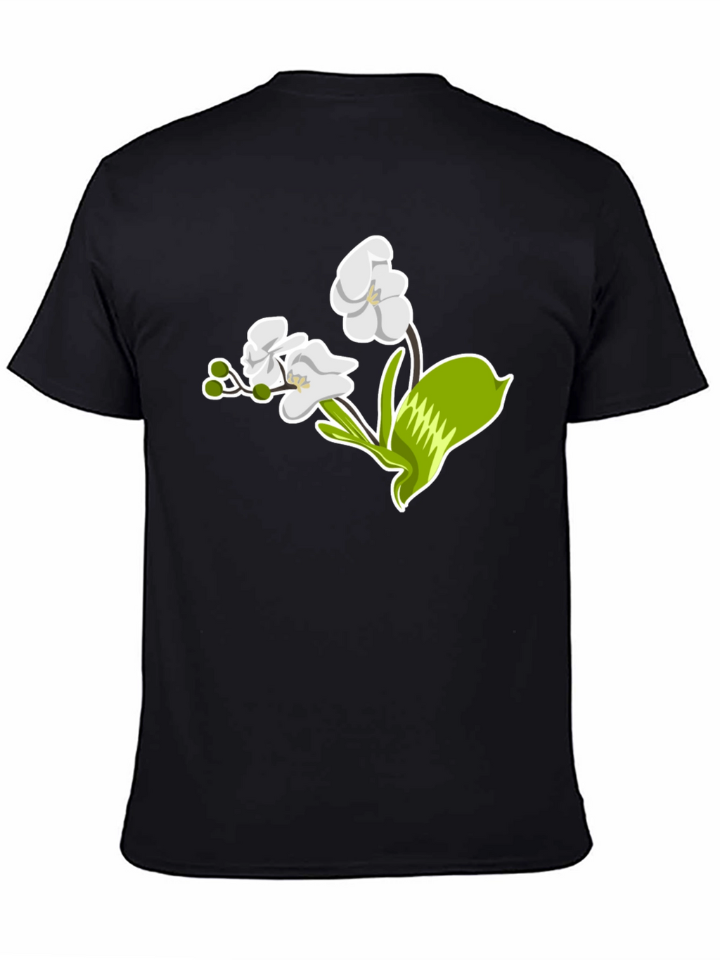 Floral Graphic T-Shirt - Elegant Orchid Design