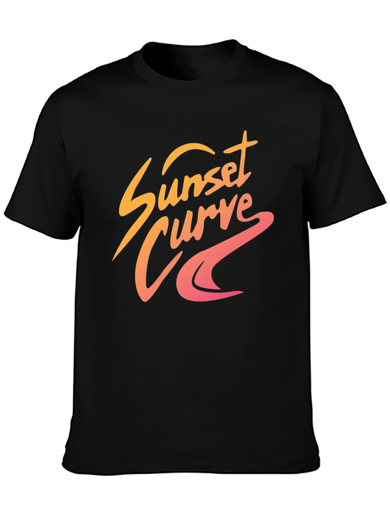 Sunset Curve Graphic Tee - Retro Style