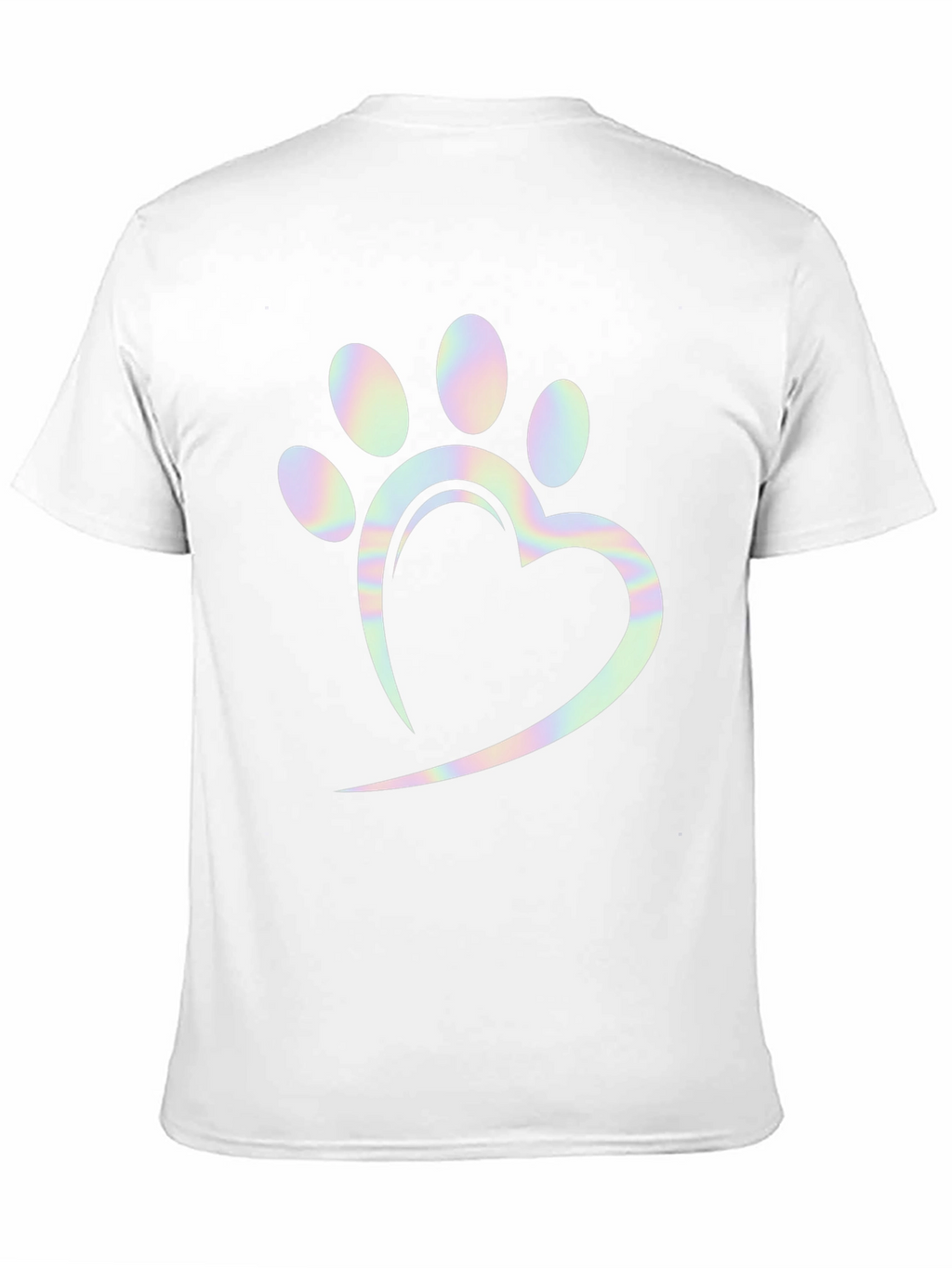 Paw Print Heart Graphic Tee - Trendy Casual Shirt