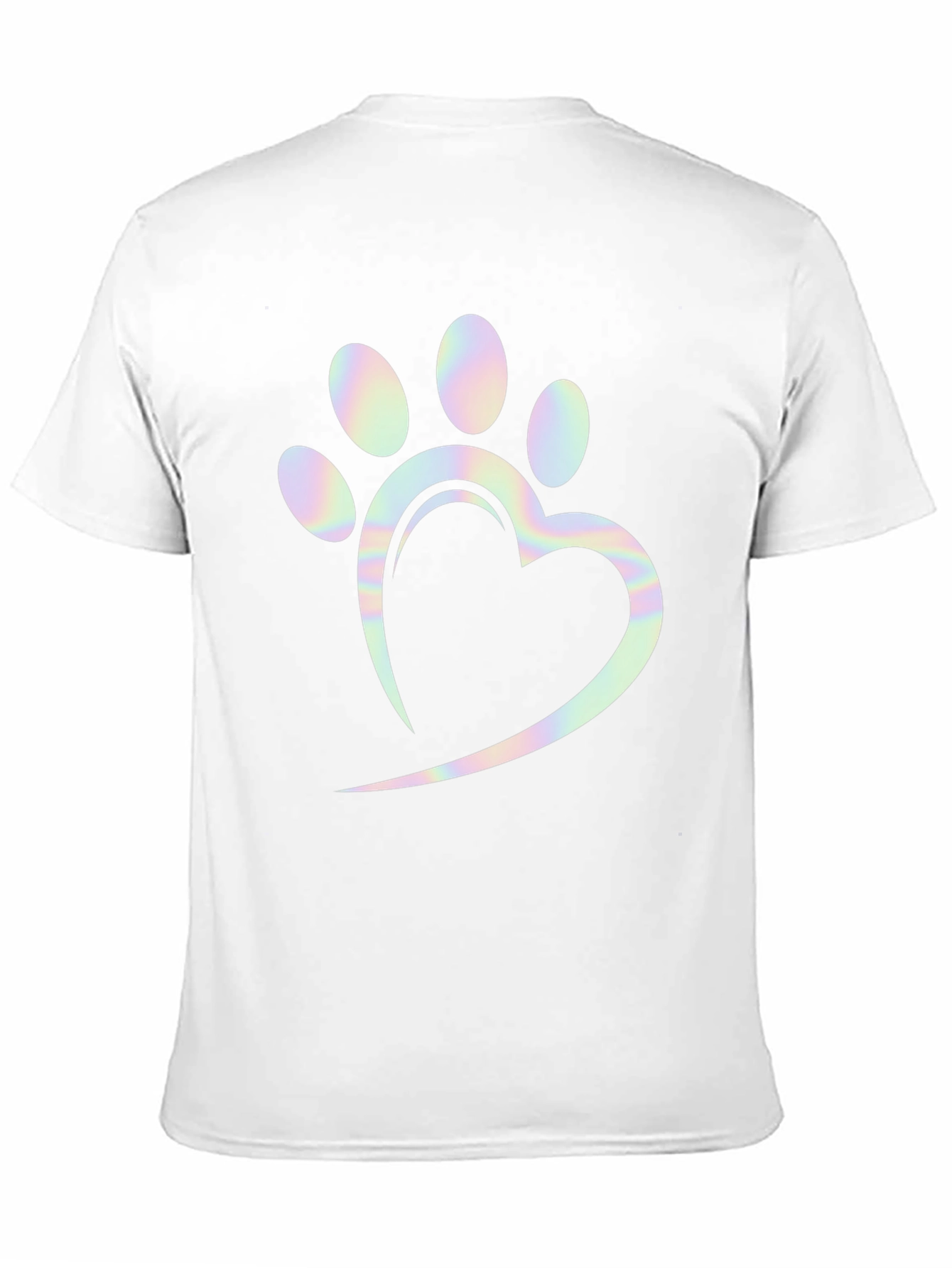 Paw Print Heart Graphic Tee - Trendy Casual Shirt