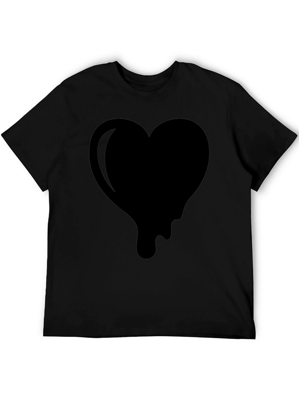 Dripping Heart Graphic Tee - Modern Black Shirt