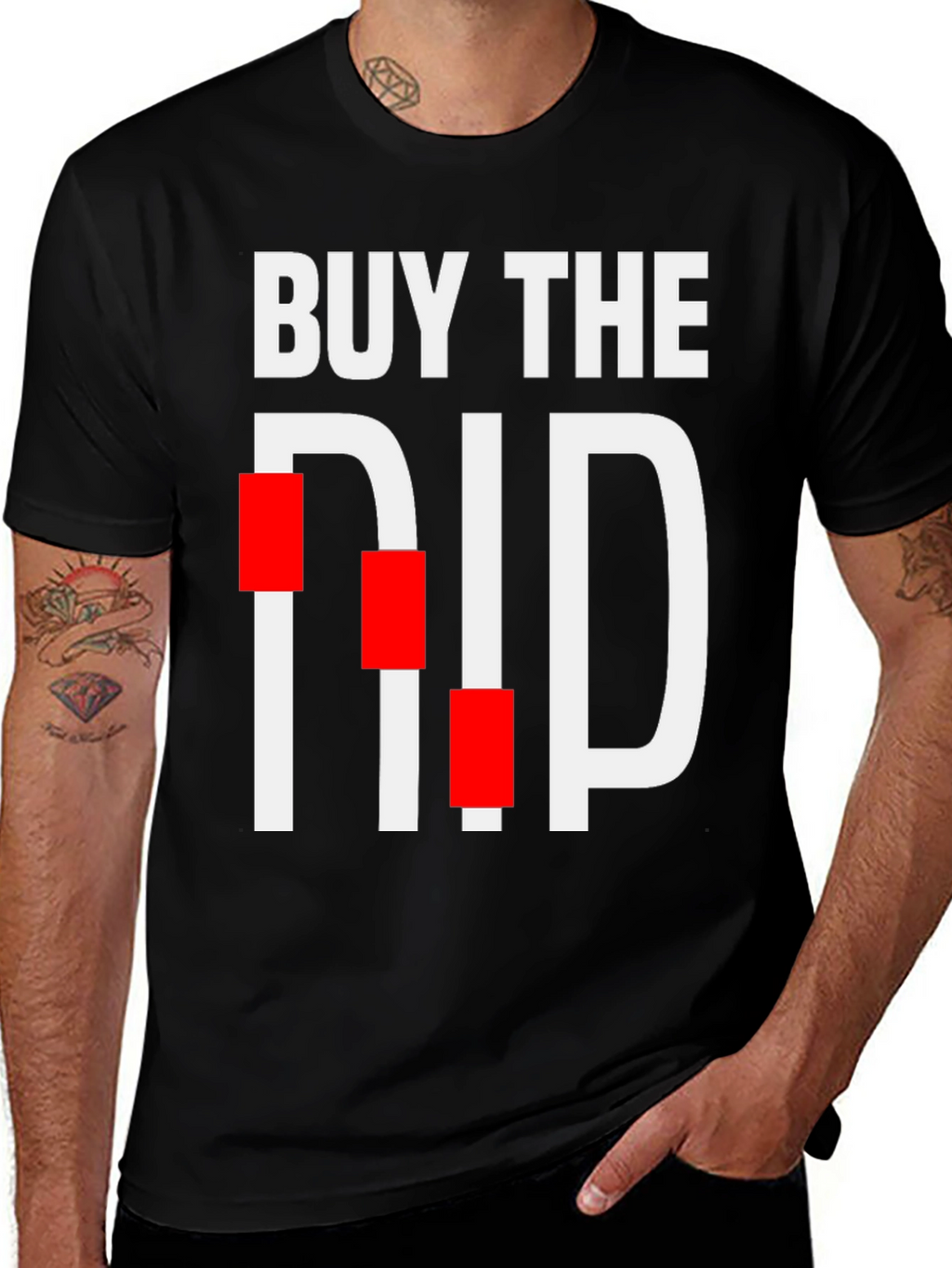Buy The Dip Black Graphic T-Shirt
