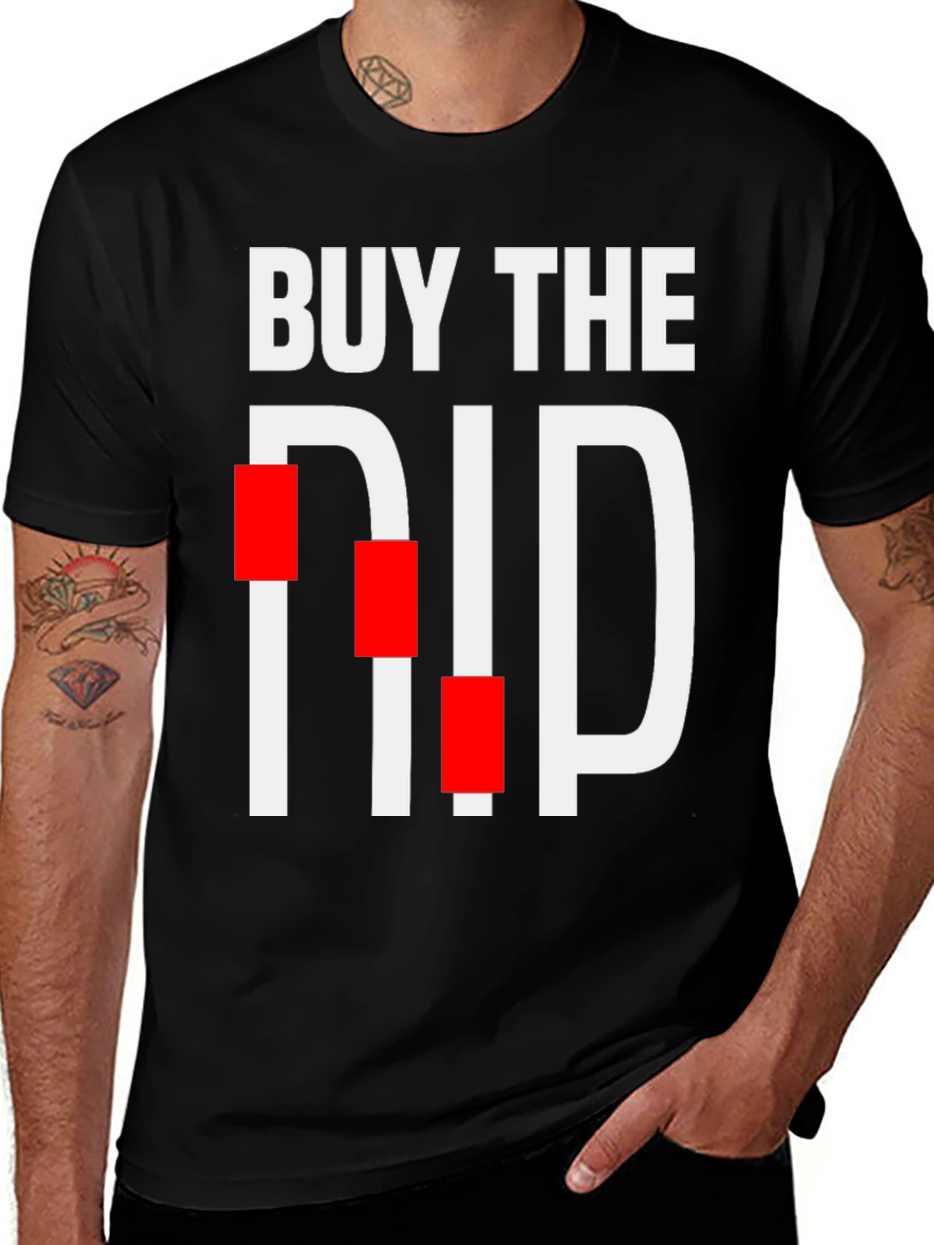 Buy The Dip Black Graphic T-Shirt