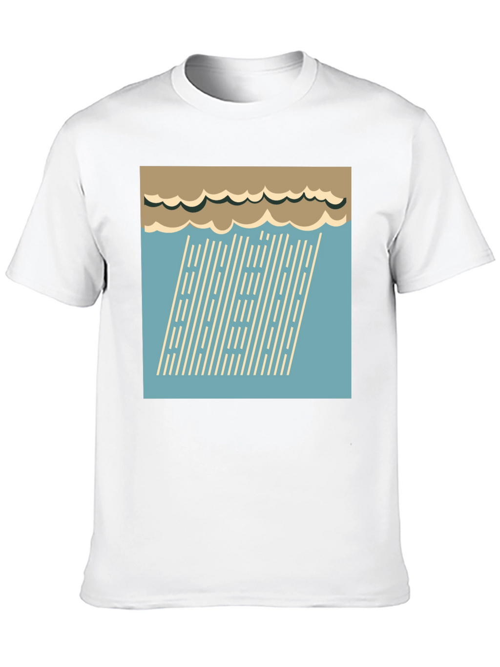 Retro Rain Graphic Tee - Stylish Weather Shirt