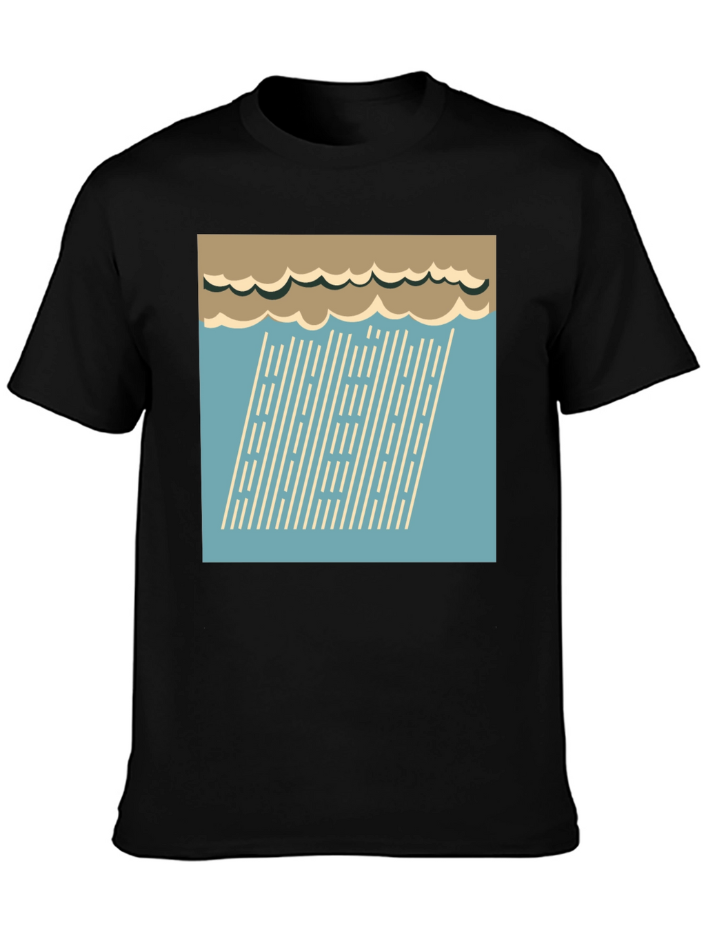 Retro Rain Graphic Tee - Stylish Weather Shirt