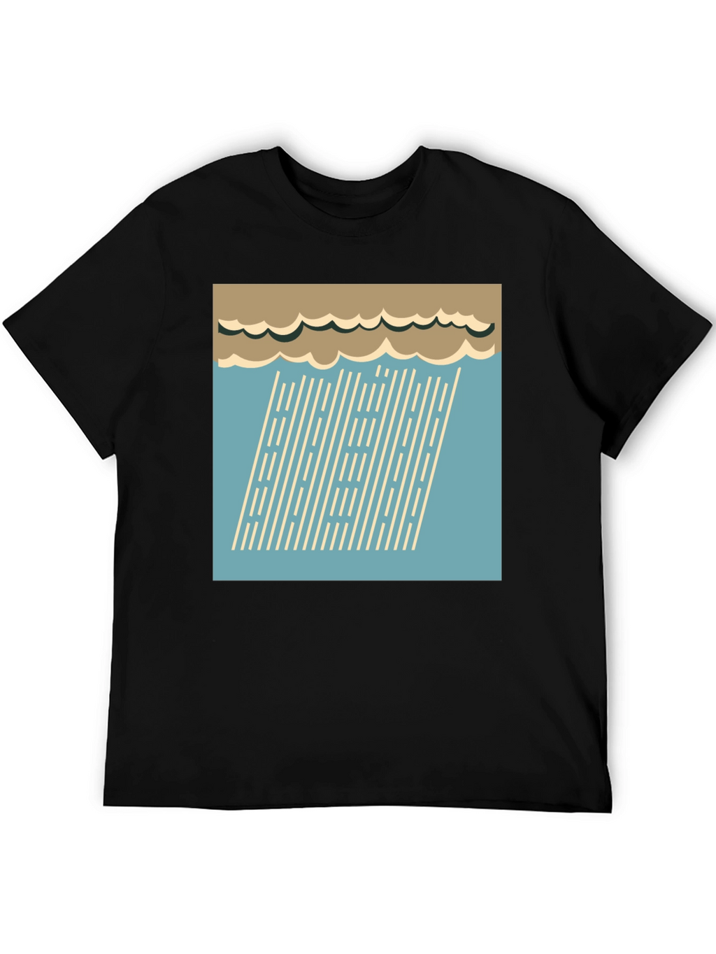 Retro Rain Graphic Tee - Stylish Weather Shirt