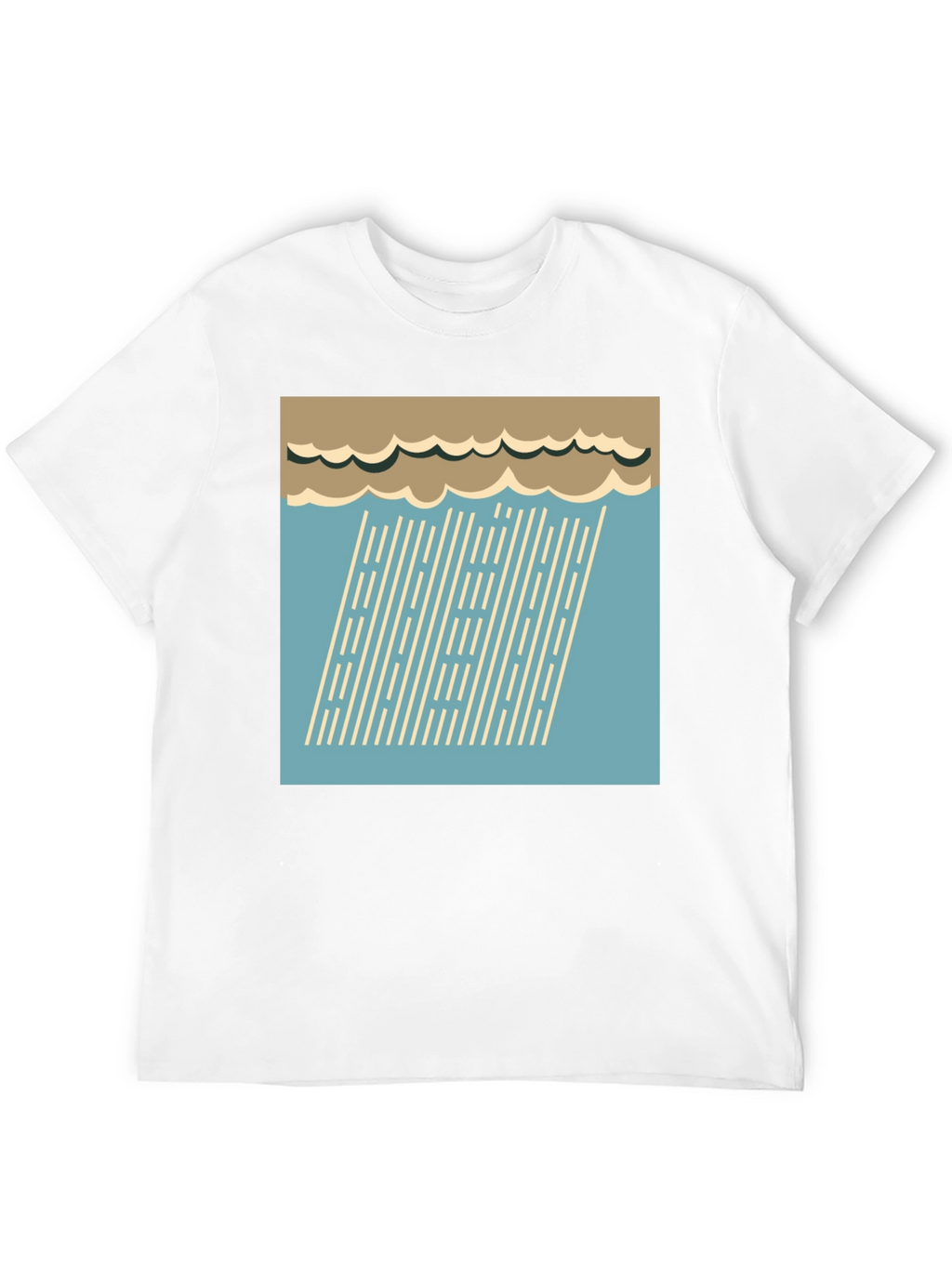 Retro Rain Graphic Tee - Stylish Weather Shirt