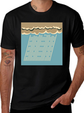 Retro Rain Graphic Tee - Stylish Weather Shirt