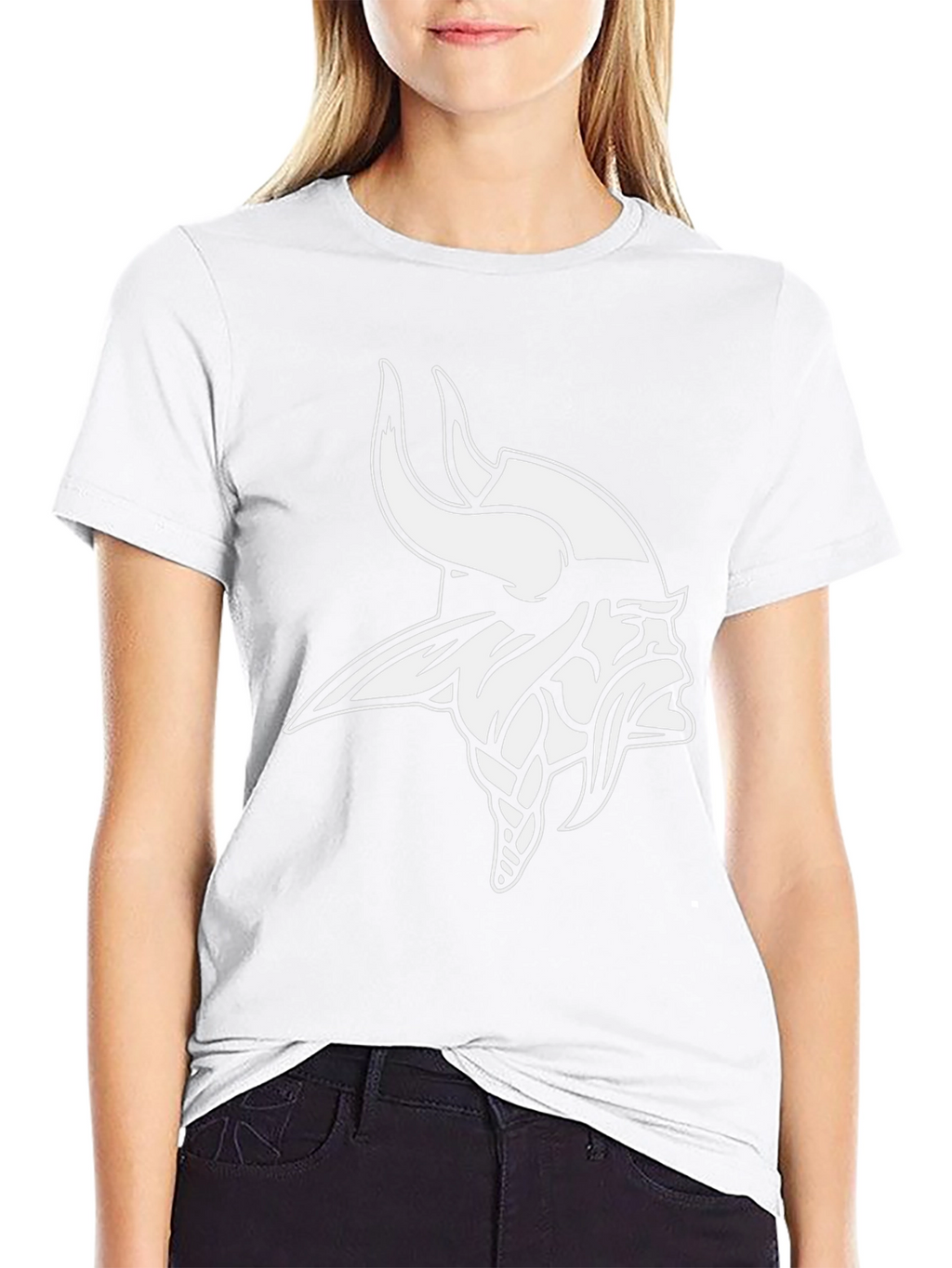 Vikings Fan T-Shirt - Black Crew Neck