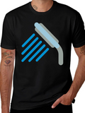 Shower Icon Black T-Shirt - Clean Comfort