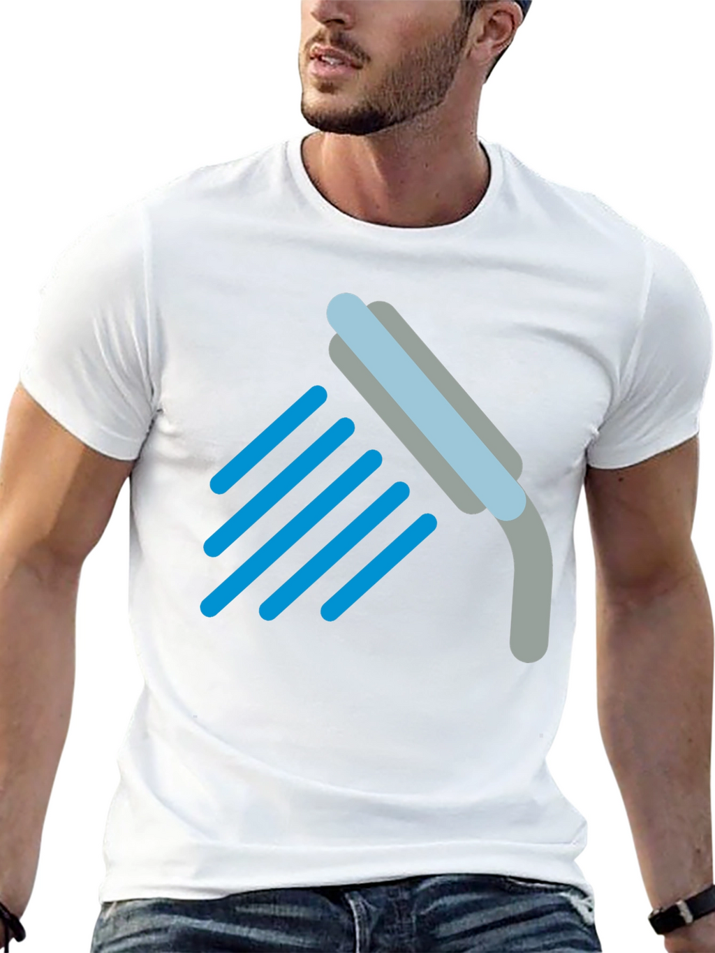 Shower Icon Black T-Shirt - Clean Comfort