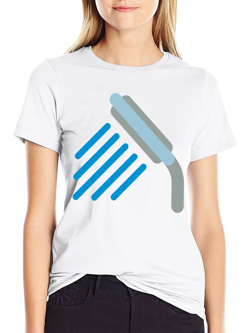 Shower Icon Black T-Shirt - Clean Comfort
