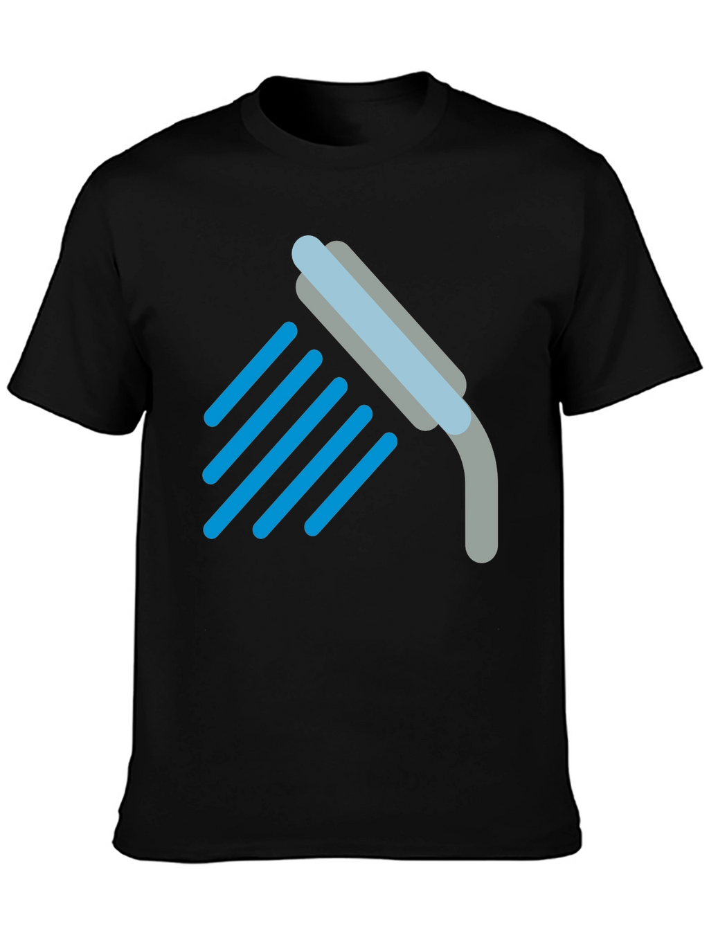 Shower Icon Black T-Shirt - Clean Comfort