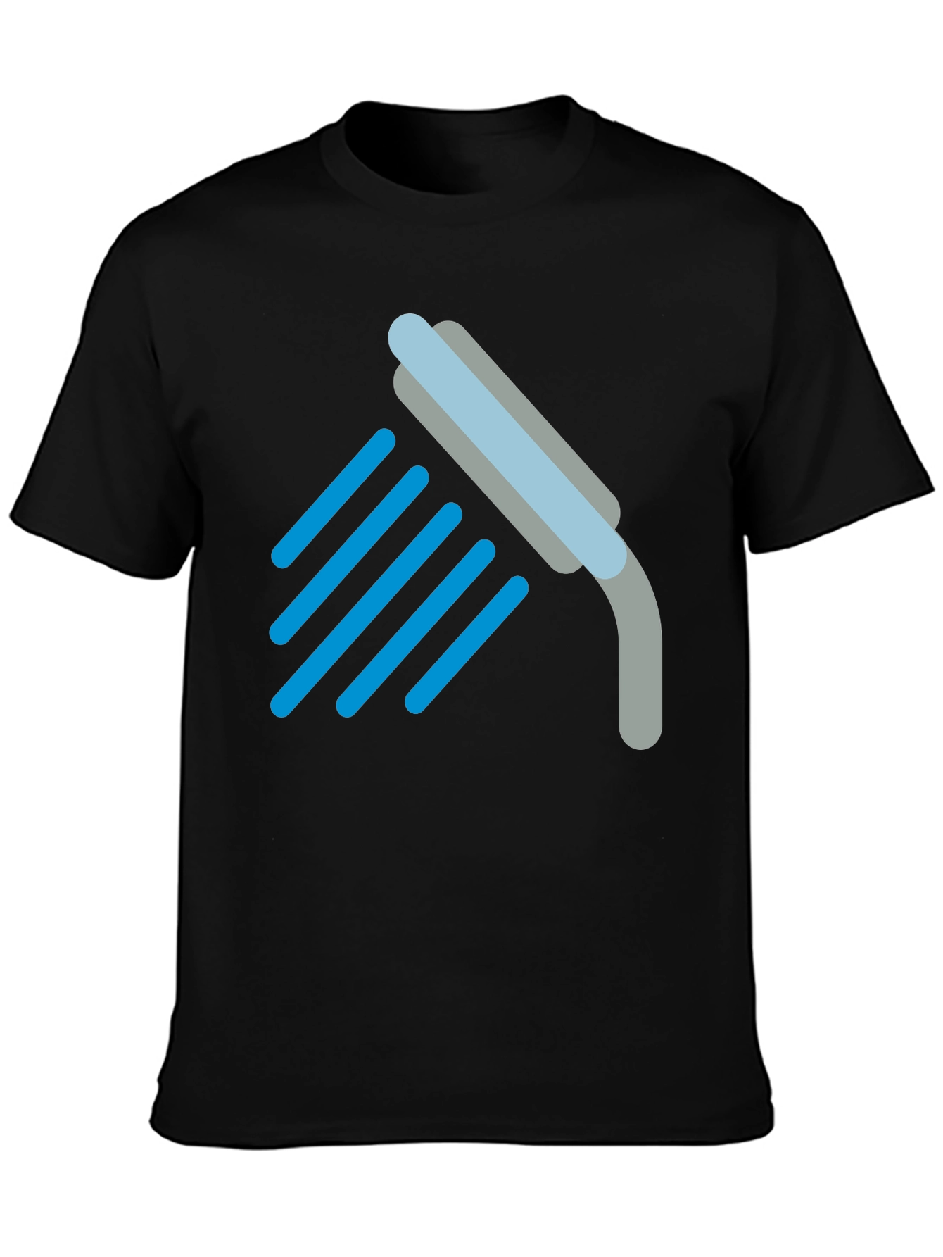 Shower Icon Black T-Shirt - Clean Comfort