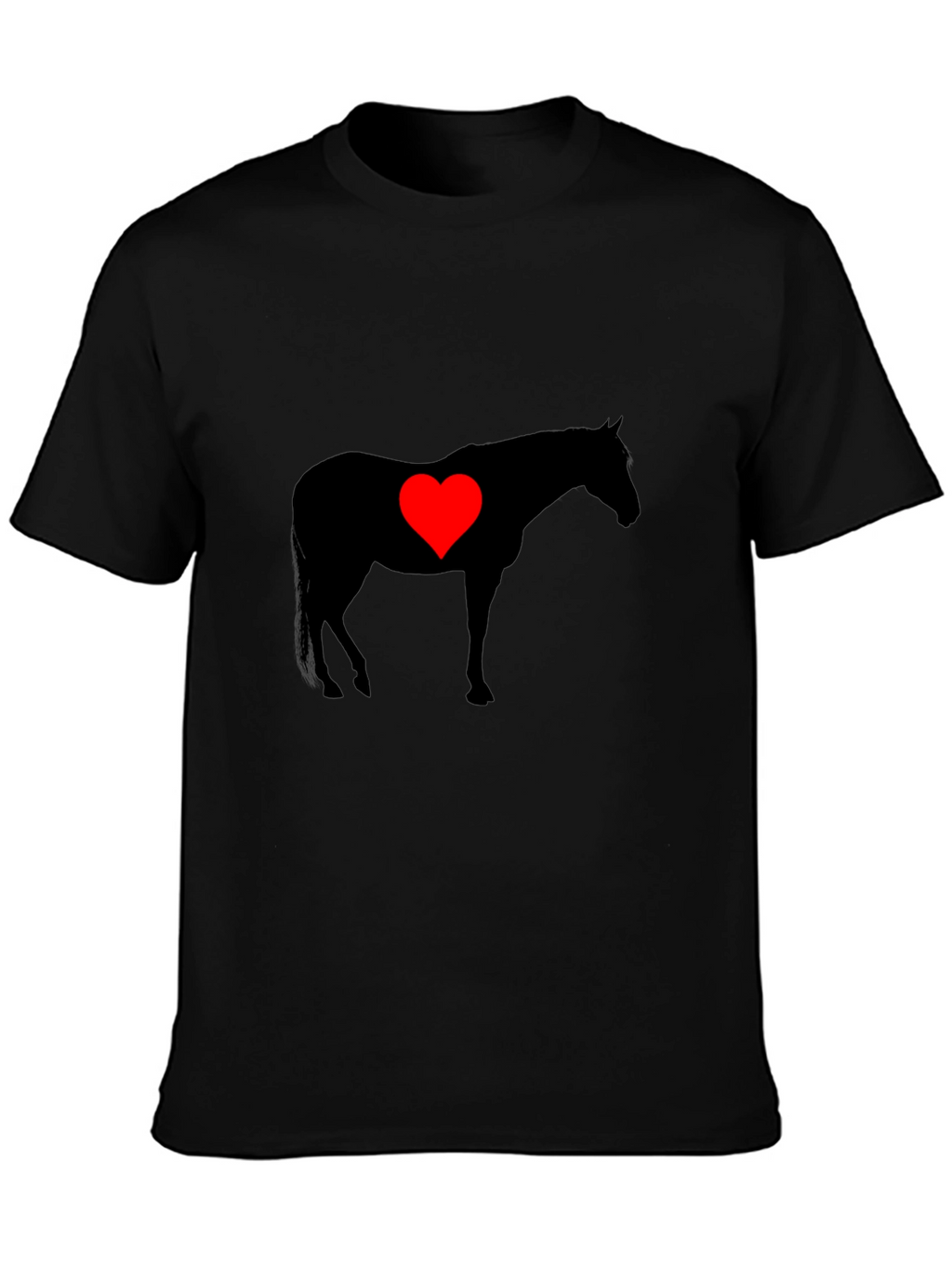Horse Heart Silhouette Graphic T-Shirt
