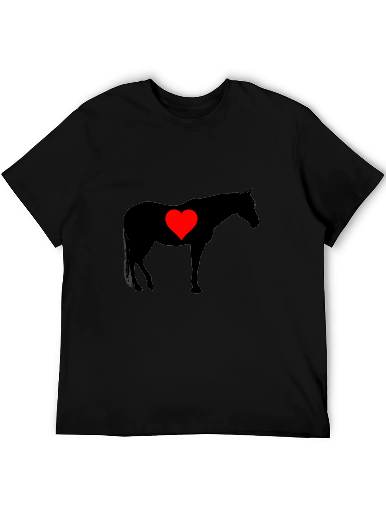 Horse Heart Silhouette Graphic T-Shirt