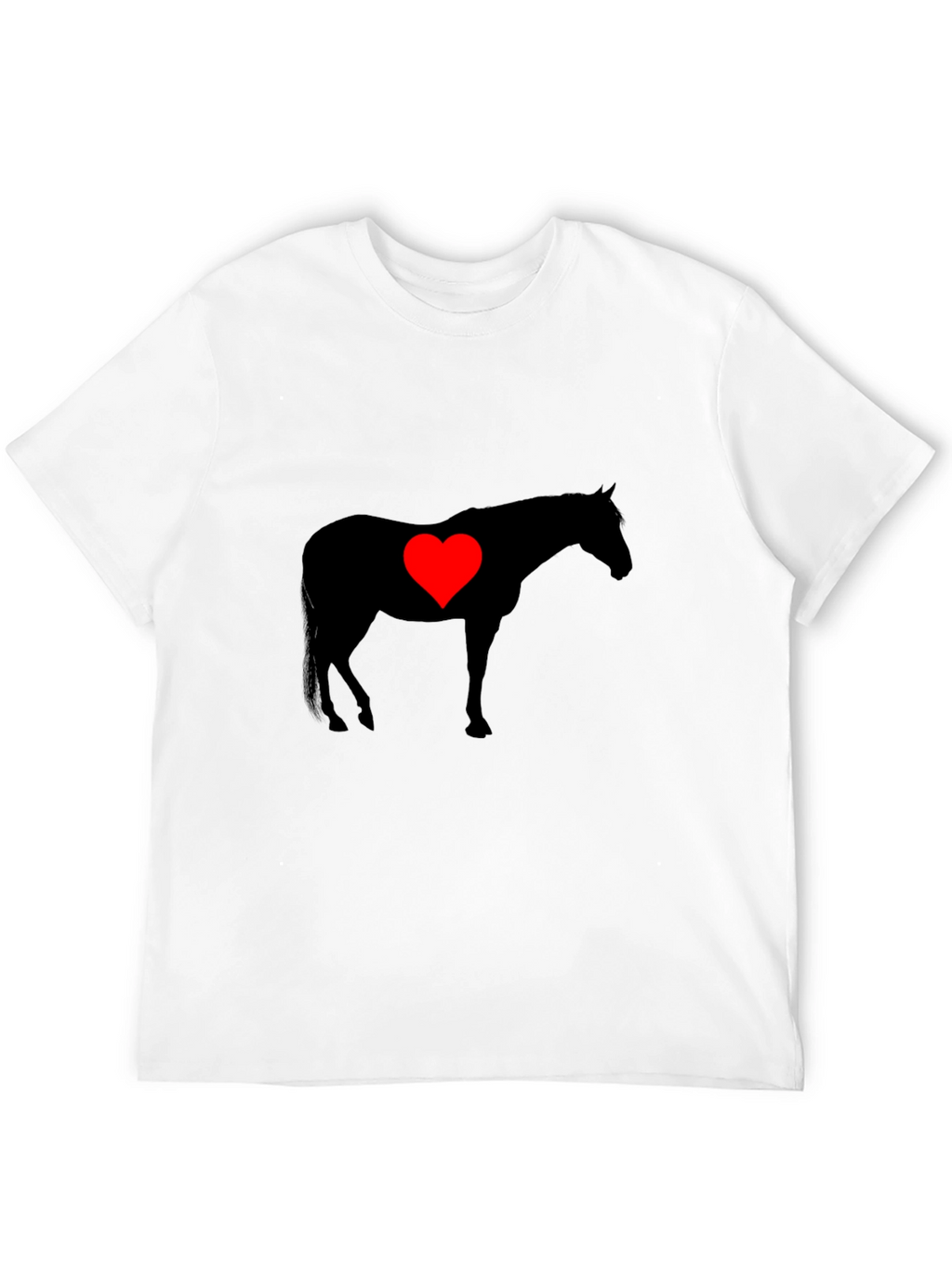 Horse Heart Silhouette Graphic T-Shirt
