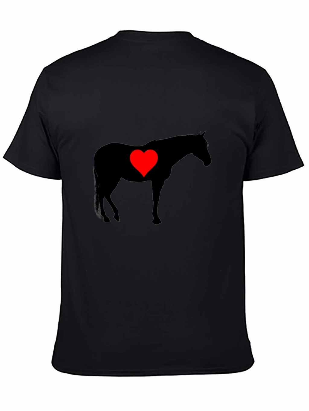 Horse Heart Silhouette Graphic T-Shirt