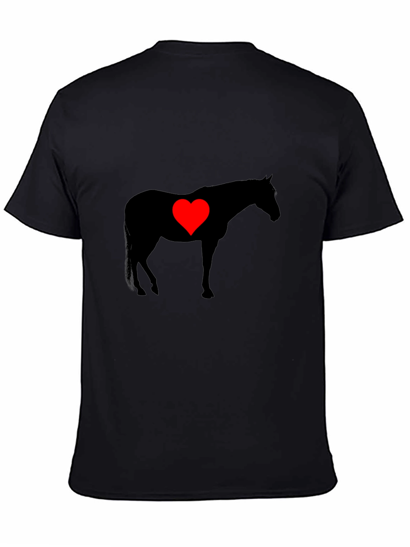 Horse Heart Silhouette Graphic T-Shirt
