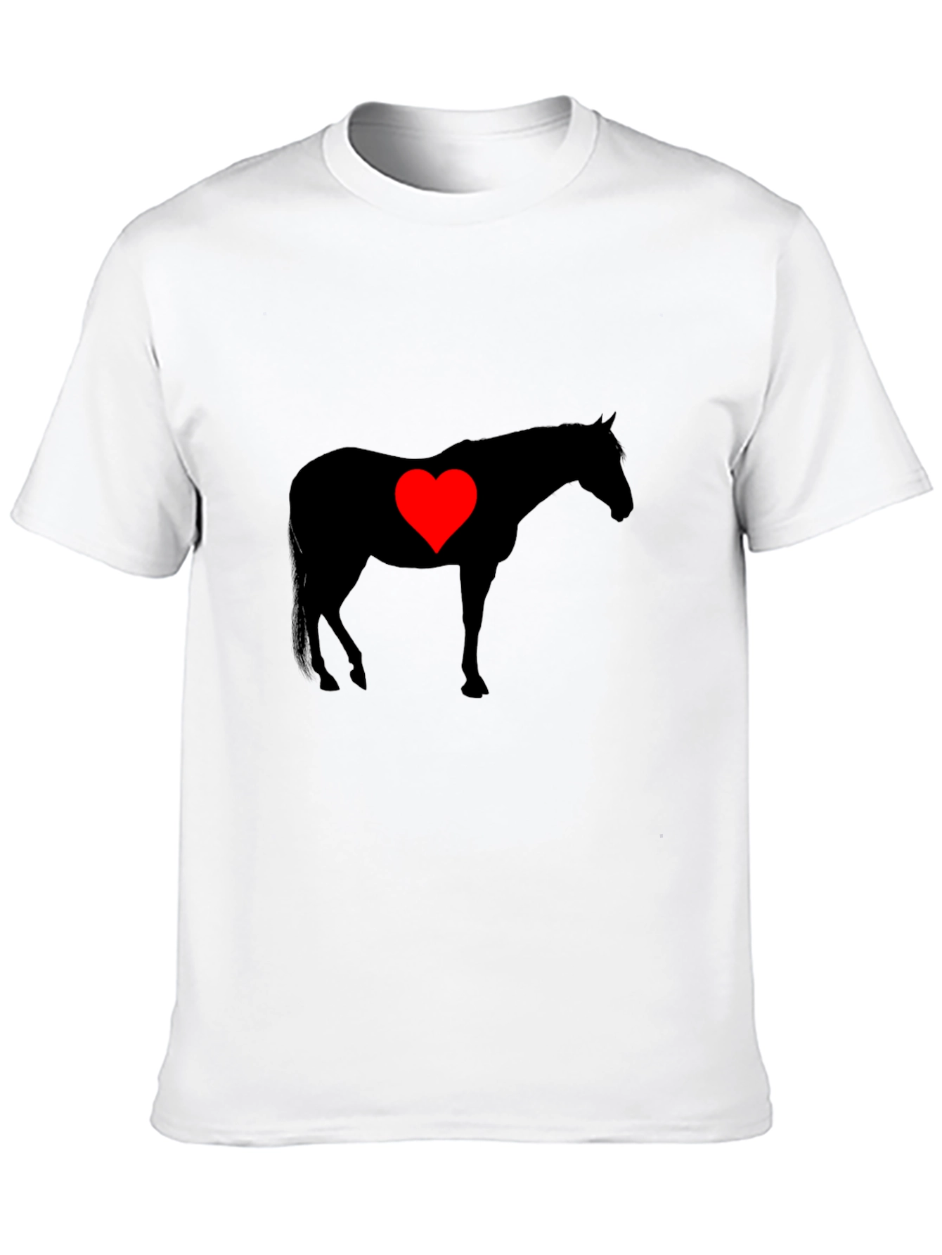 Horse Heart Silhouette Graphic T-Shirt