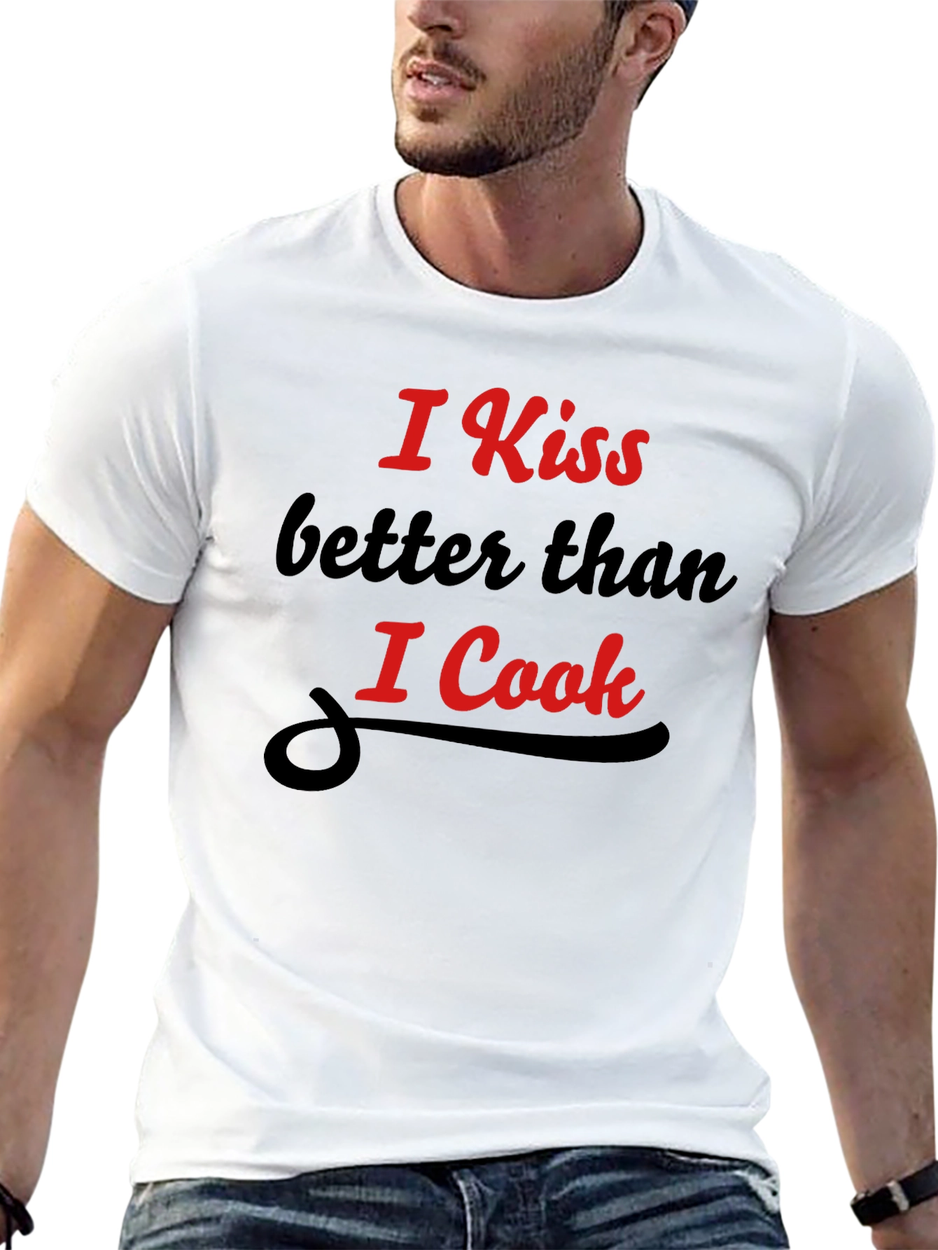 Funny Kiss Better Than I Cook Graphic T-Shirt
