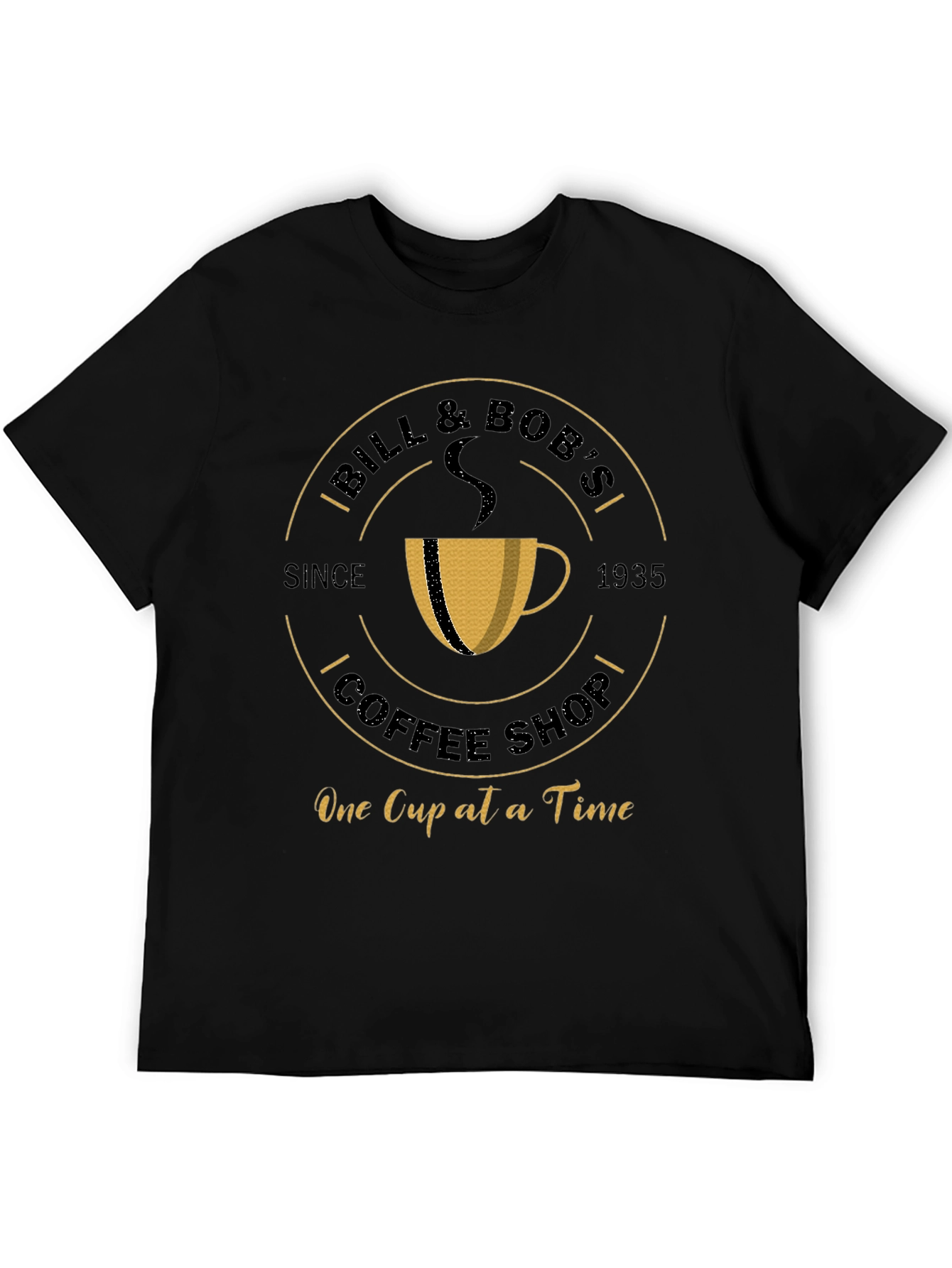 Bill & Bobs Coffee Shop T-Shirt - One Cup at a Time