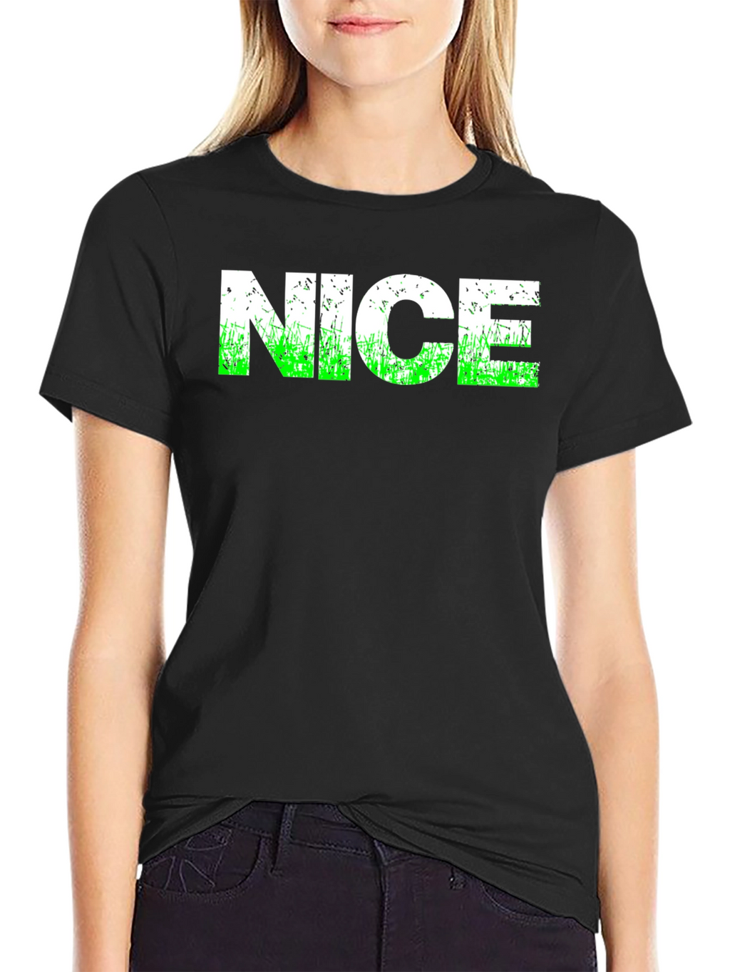 NICE Graphic Tee - Black Cotton T-Shirt