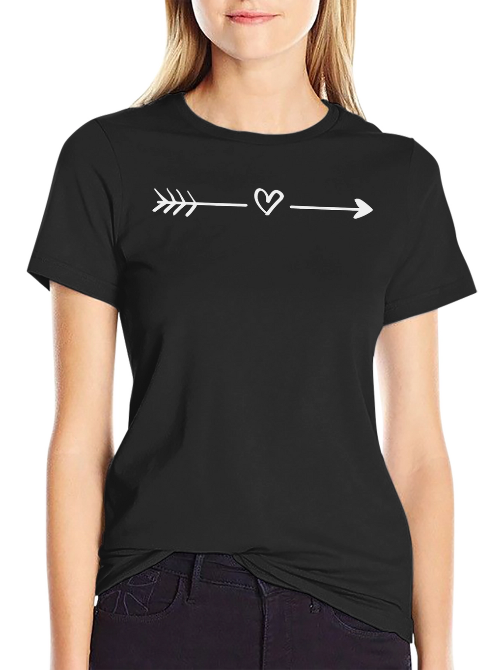 Heart Arrow Graphic Tee - Stylish Casual Top