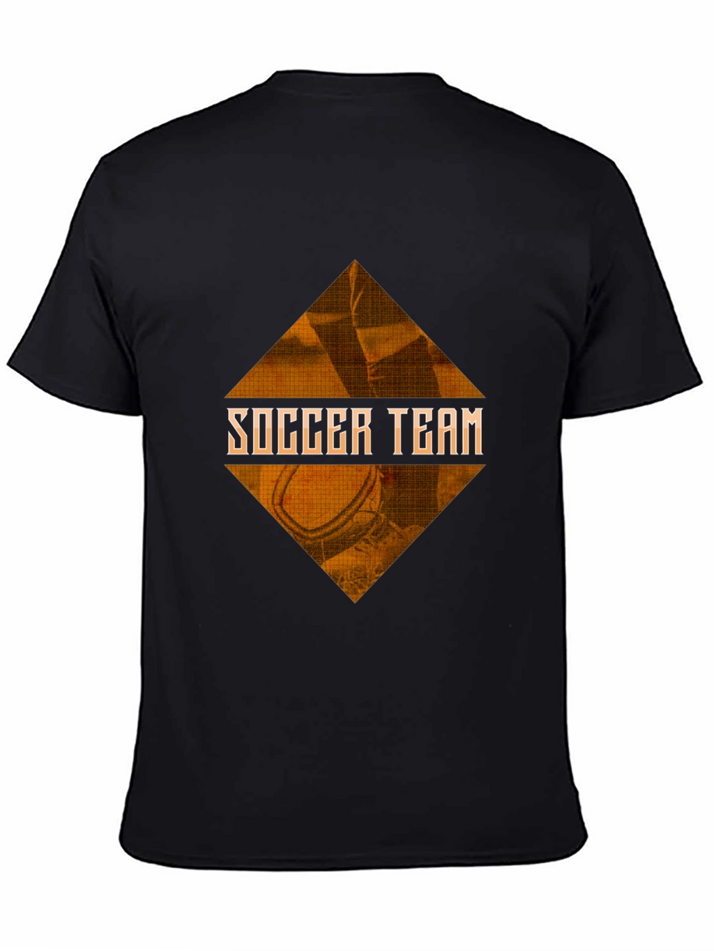 Soccer Team Graphic Tee - Black