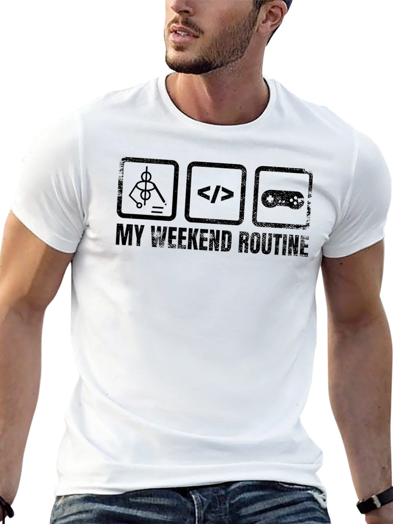 My Weekend Routine T-Shirt - Programmer Gamer Techie