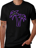 Neon Palm Tree Graphic T-Shirt