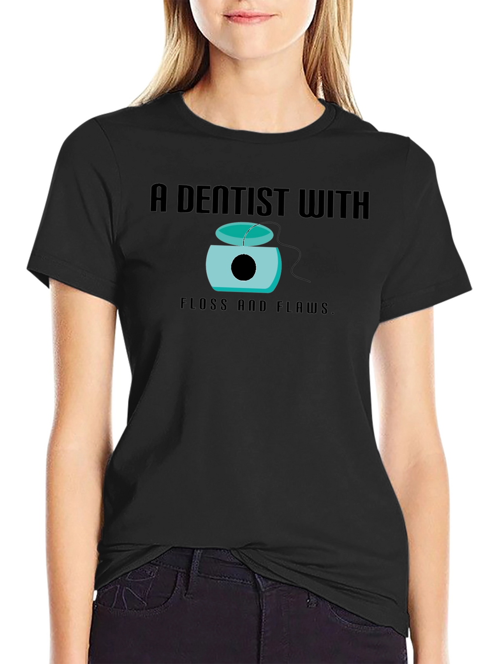 Dentist With Floss and Flaws Graphic Tee