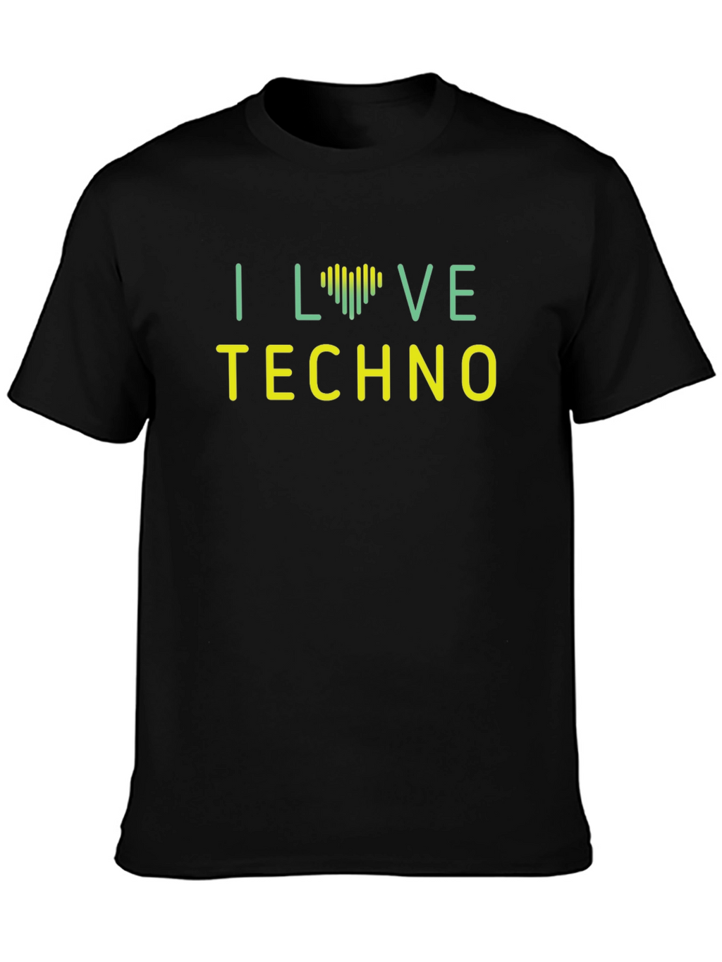 I Love Techno Graphic Tee - Modern Style