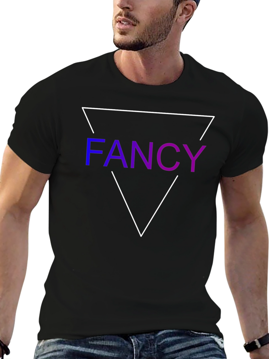 Fancy Triangle Graphic Tee - Trendy Style