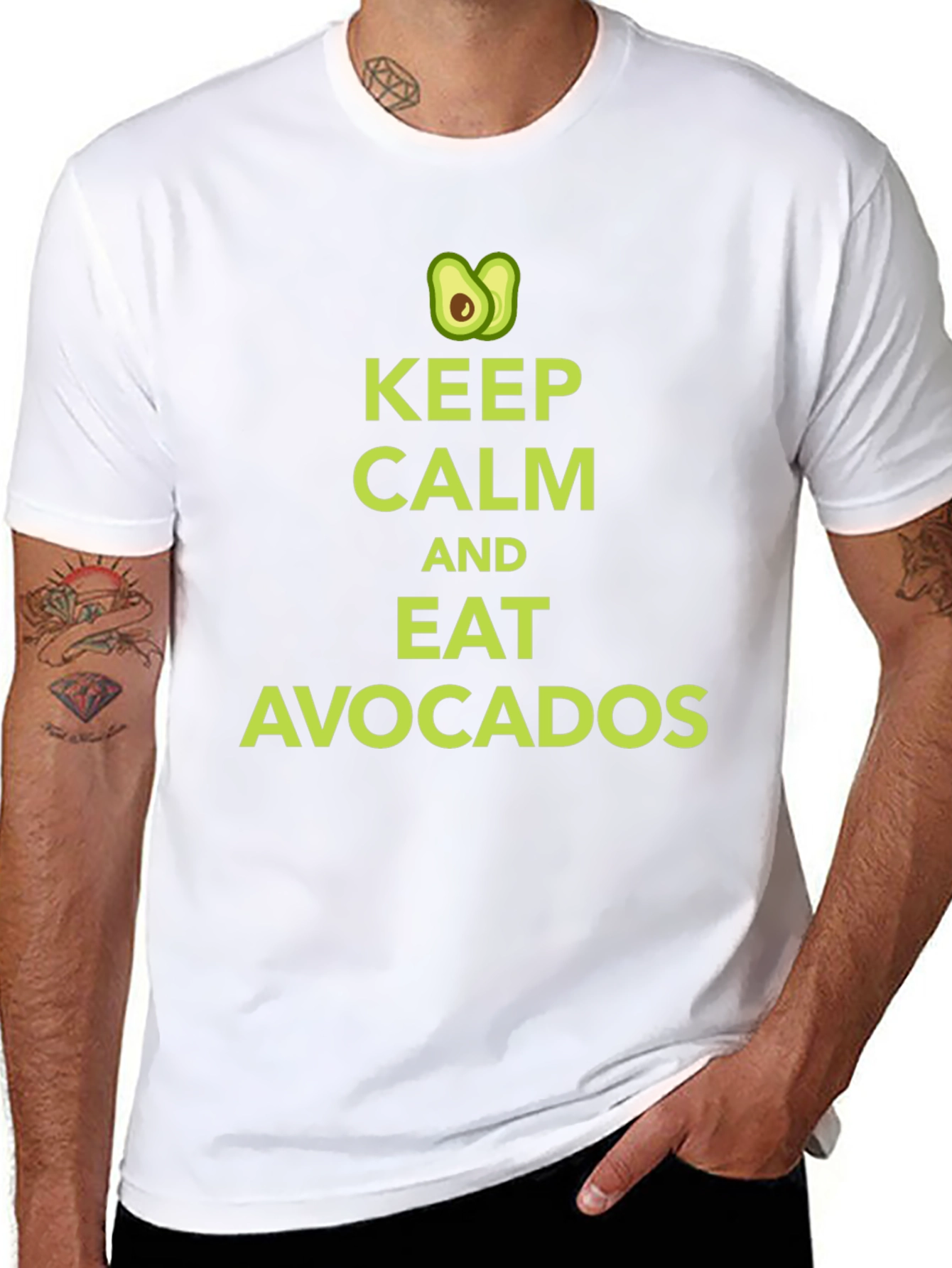 Keep Calm & Eat Avocados Black Graphic Tee
