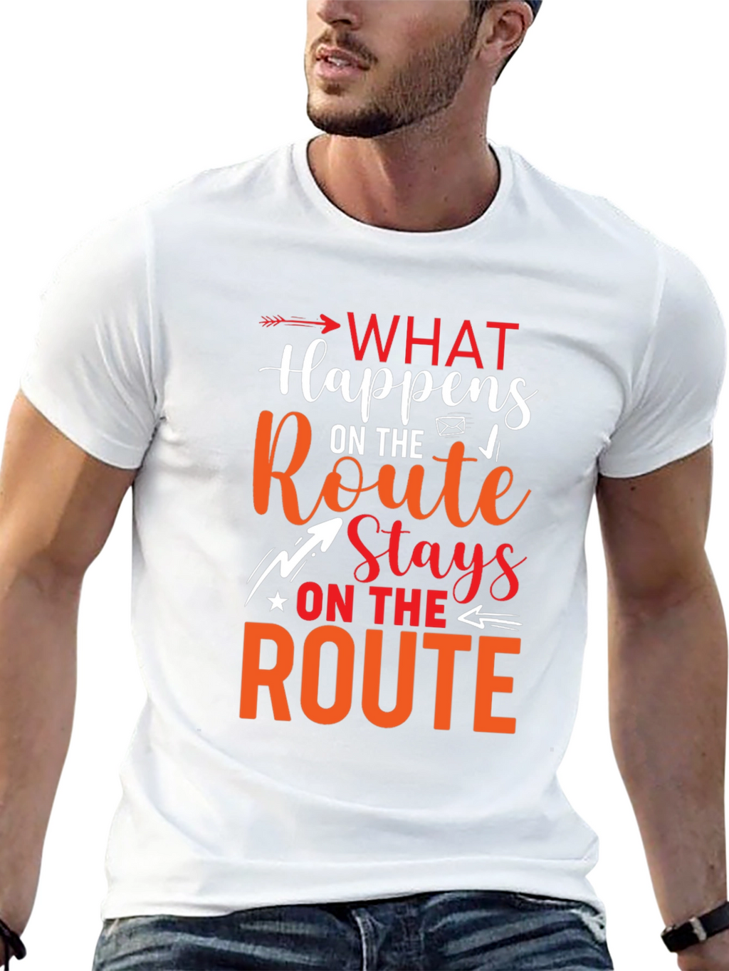 What Happens On The Route Stays Graphic T-Shirt